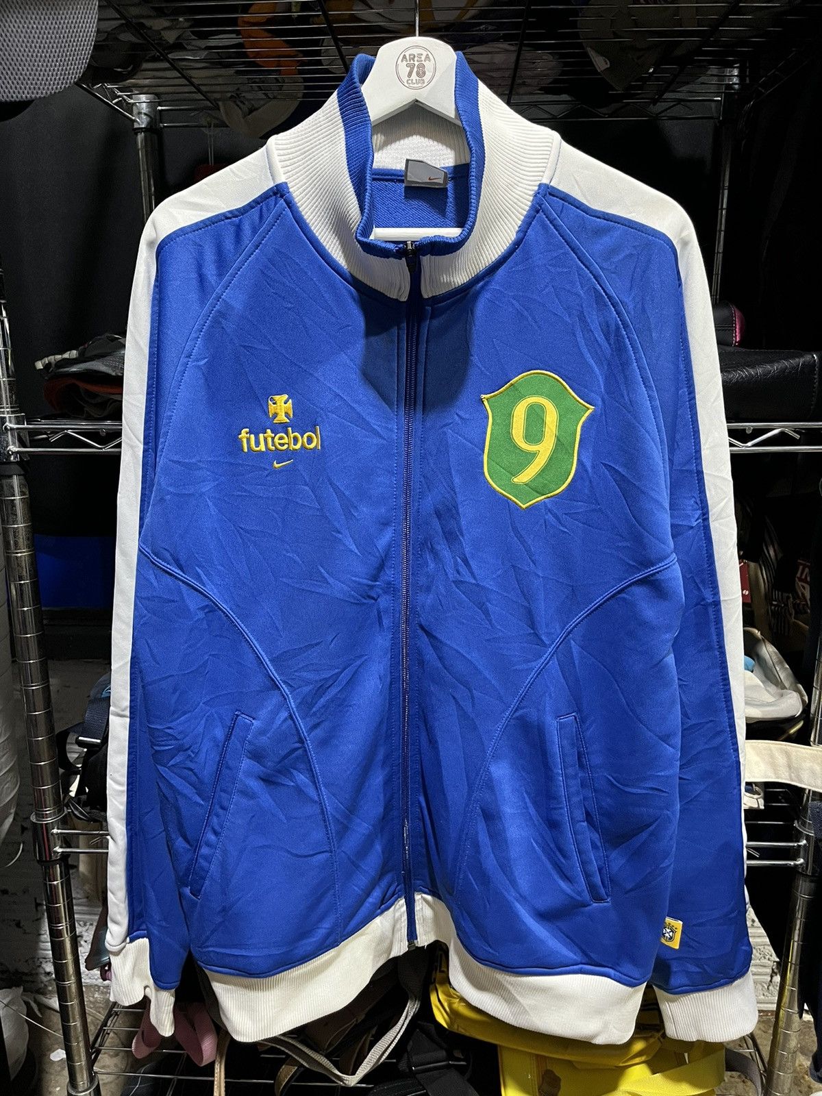 Nike Nike R9 Ronaldo Brazil Football Track Top Jacket 2006s Size US XXL / EU 58 / 5 - 1 Thumbnail