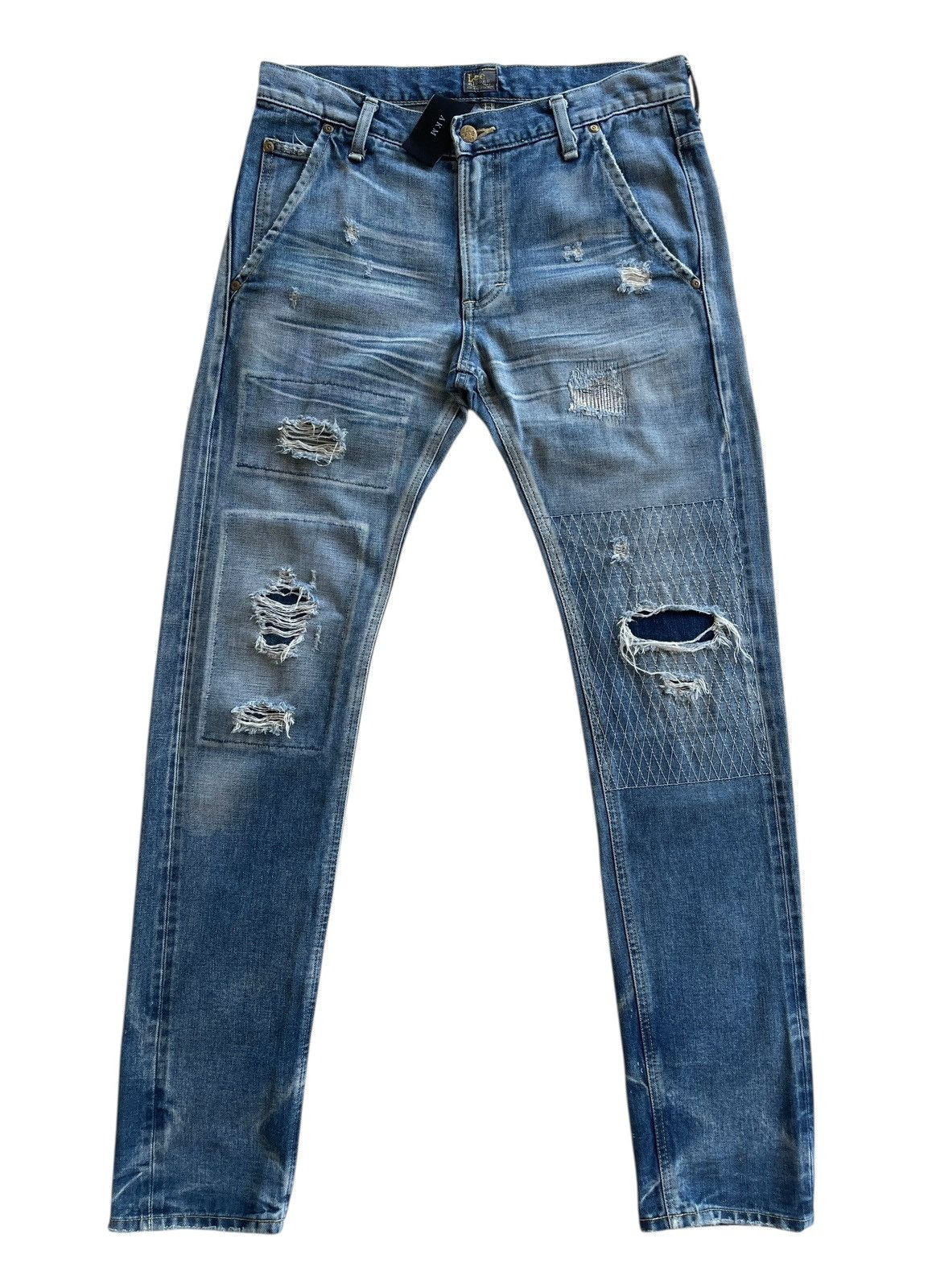 Lee LEE x AKM Patchwork Distressed Denim Size US 32 / EU 48 - 3 Thumbnail