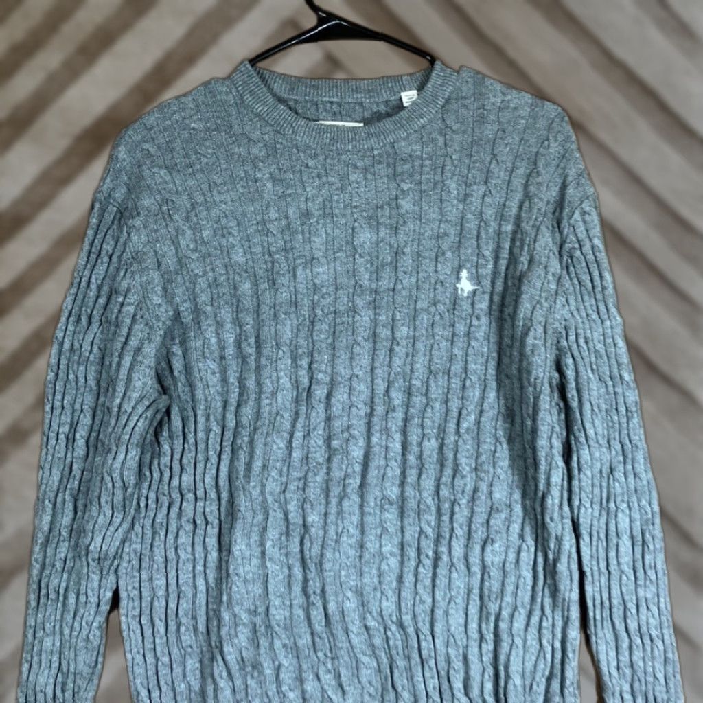 Jack Wills VINTAGE Jack Wills Mens Sweater Gray The Merlow Cable Knit Crew Neck Merino Wool Blend M Size US M / EU 48-50 / 2 - 1 Thumbnail