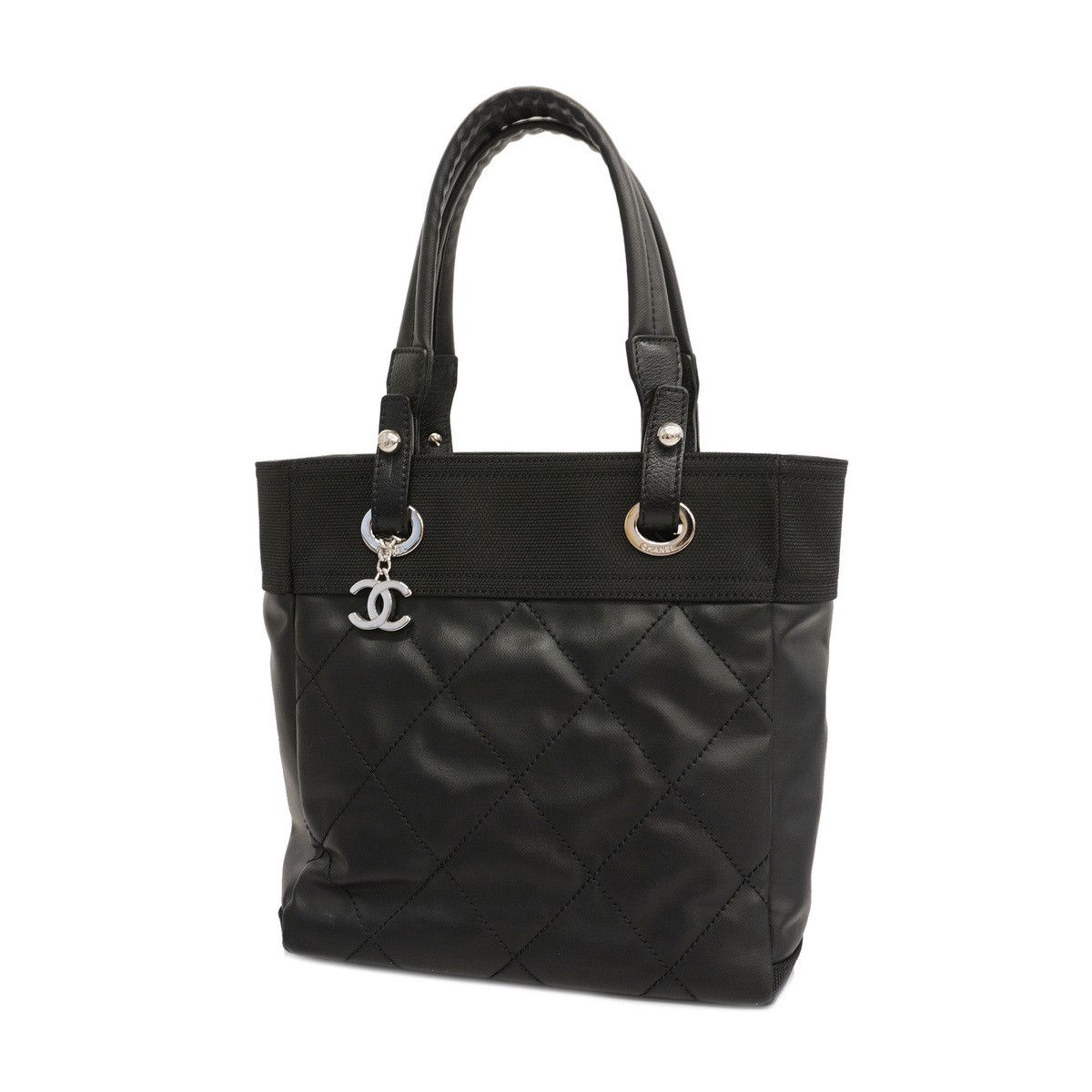 image of Chanel Tote Bag Paris Biarritz Leather Black, Women's