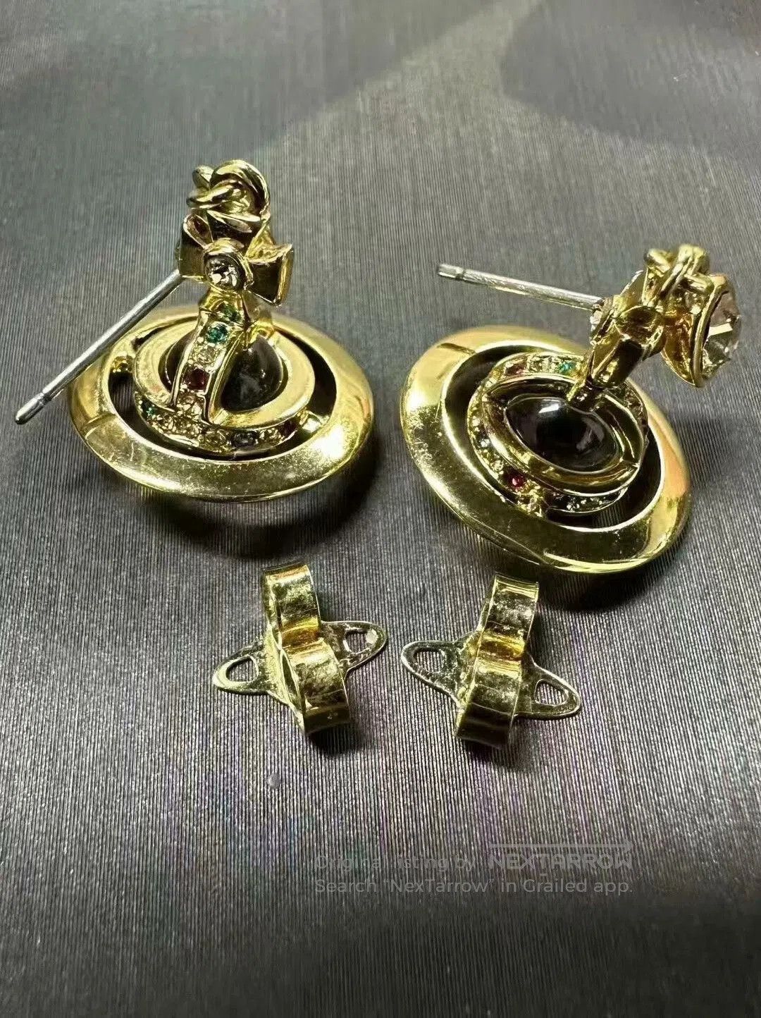 Vivienne Westwood Vivienne Westwood Gold Saturn Orb Earrings. Size ONE SIZE - 2 Thumbnail