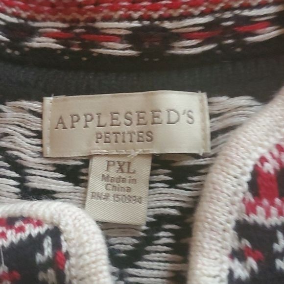 Vintage Appleseed's Vintage Wool Fair Isle Sz XLP Cardigan Sweater Size XL / US 12-14 / IT 48-50 - 9 Thumbnail