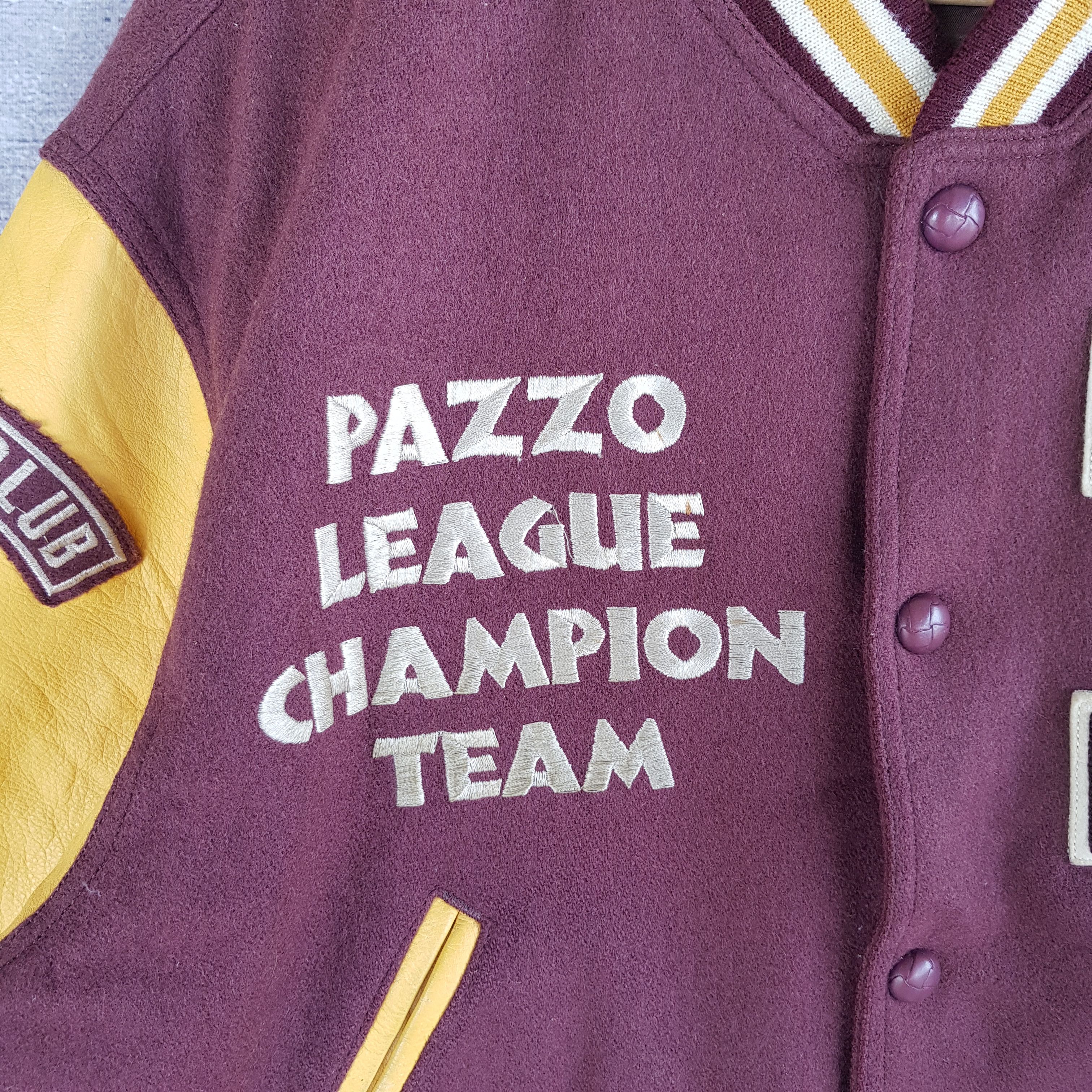 Vintage Vintage Pazzo Club Letterman Leather Wool Varsity Jacket Size US M / EU 48-50 / 2 - 8 Thumbnail