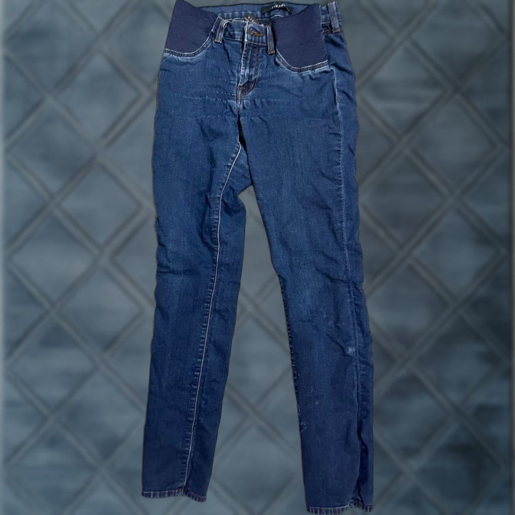 J Brand VINTAGE J Brand Maternity Skinny Jeans Size 26 Distressed Blue Womens Size 26" / US 2 / IT 38 - 1 Thumbnail
