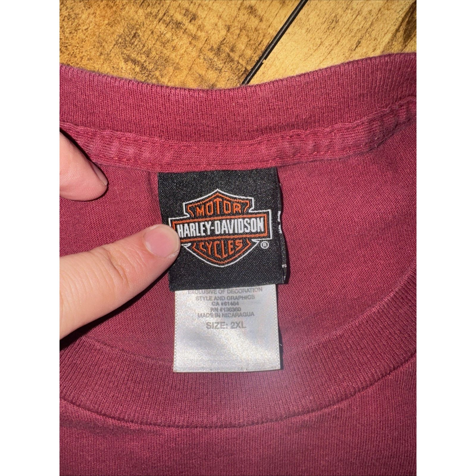 Band Tees × Harley Davidson Harley Davidson Nature Eagle T-Shirt XXL Maroon 24x27 Size US XXL / EU 58 / 5 - 3 Thumbnail