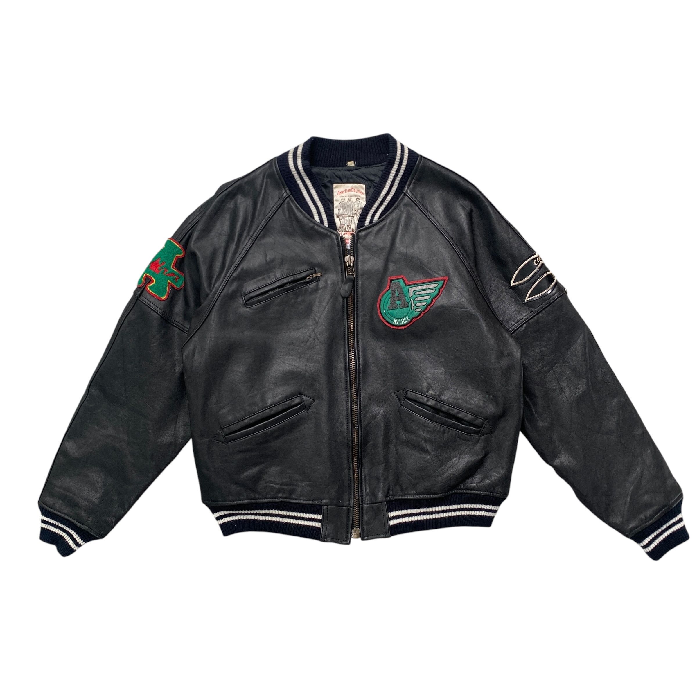 Avirex × Vintage Vintage Avirex Leather Varsity Jacket Champions Size US M / EU 48-50 / 2 - 2 Thumbnail