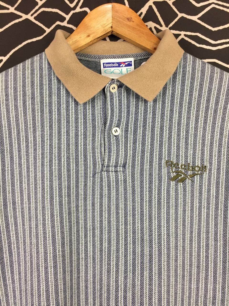Reebok Vtg 90s Reebok Golf Retro Sportswear Striped Knit Polo Shirt Size US M / EU 48-50 / 2 - 3 Thumbnail
