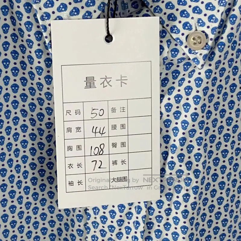 Alexander McQueen Alexander McQueen Blue Cotton Short Sleeve Shirt . Size US XL / EU 56 / 4 - 6 Thumbnail