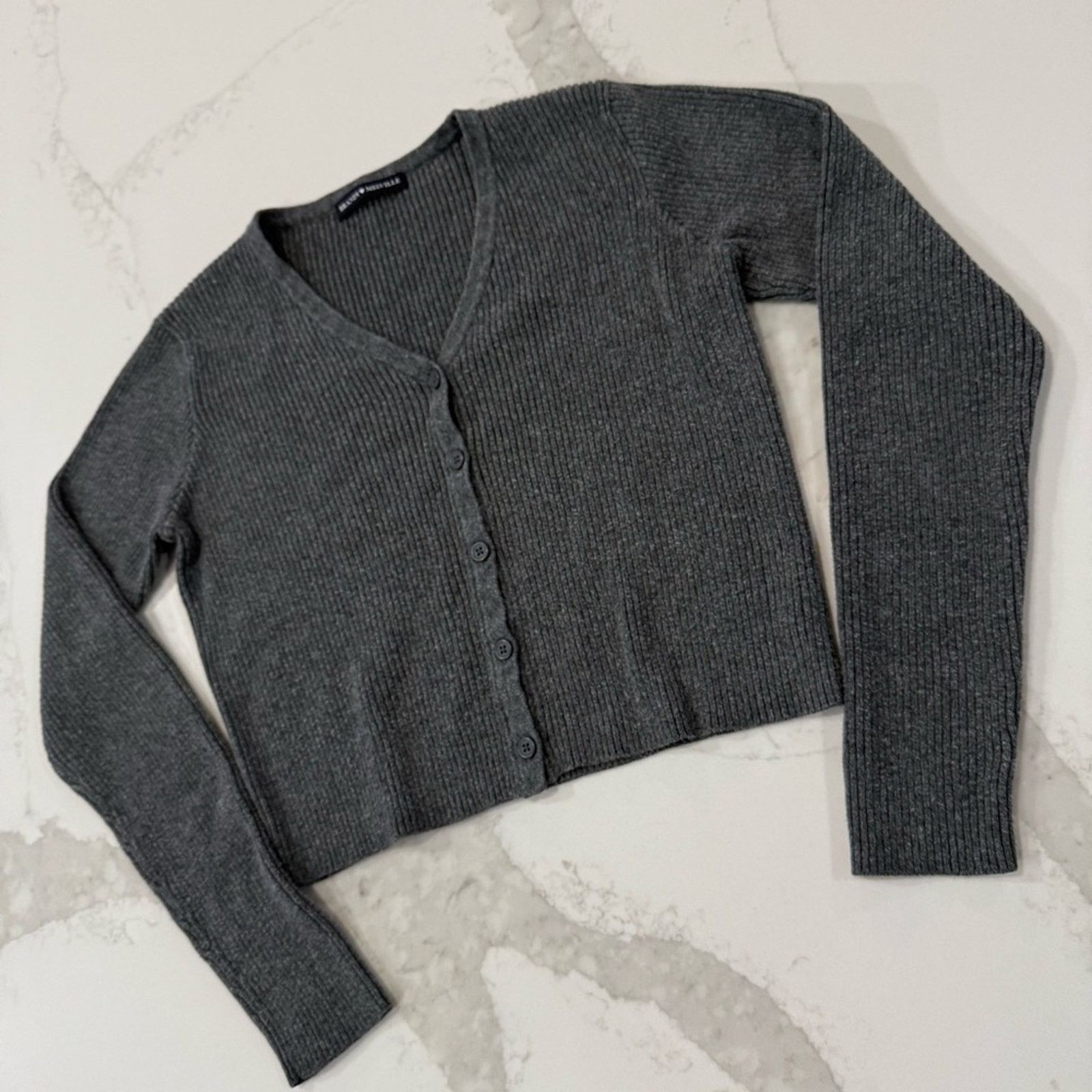 Brandy Melville Brandy Melville Shannon Ribbed Cardigan Sweater Womens OS Size ONE SIZE - 6 Thumbnail