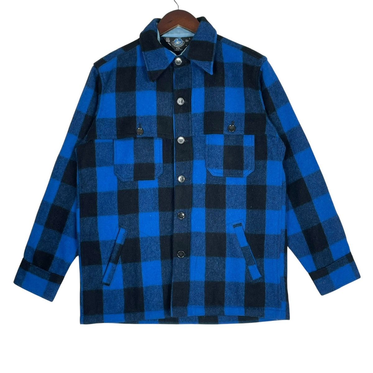 Other Vintage 90s Swanndri Wool Tartan Jacket - Blue Button Up Size US M / EU 48-50 / 2 - 1 Thumbnail