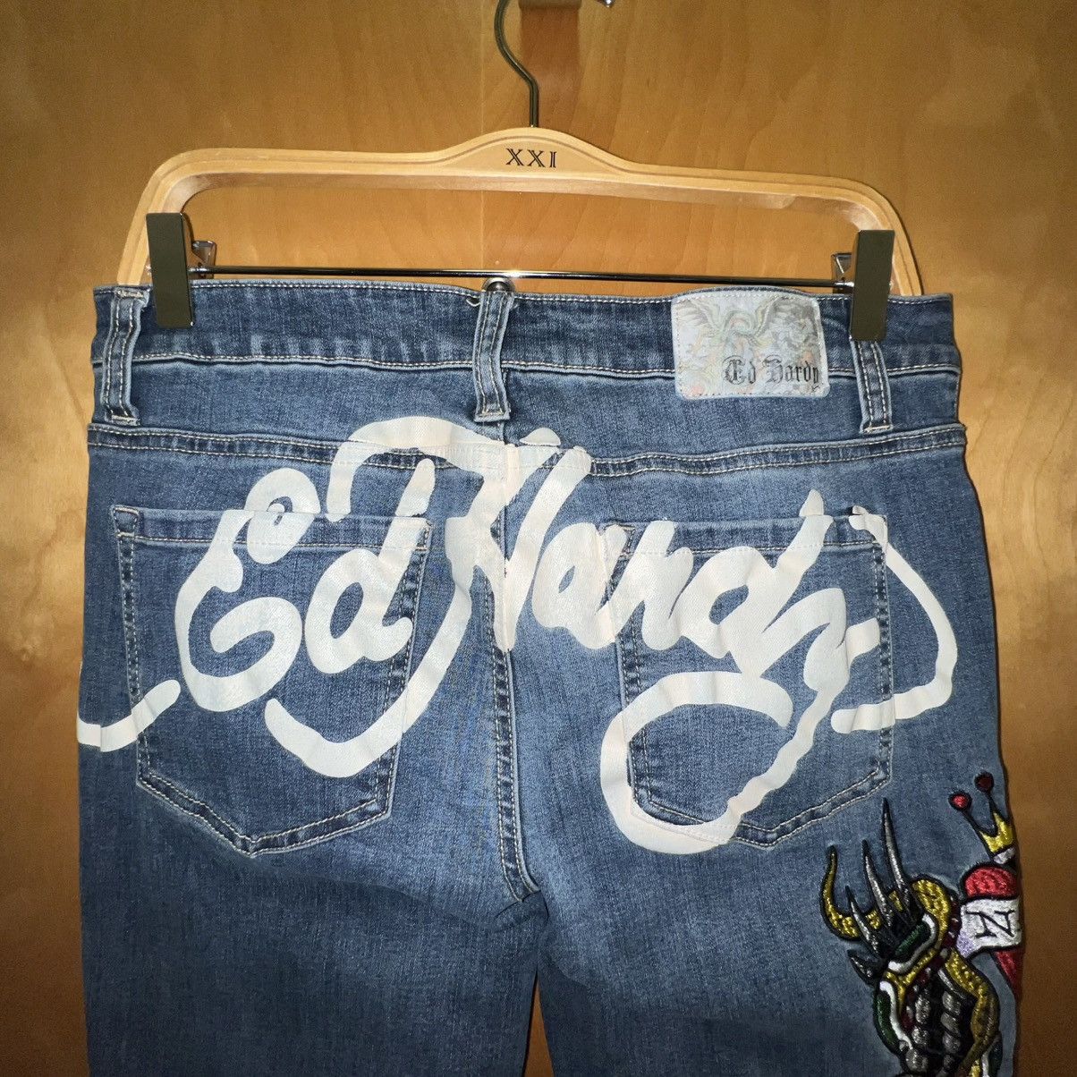 Ed Hardy Ed Hardy Embroidered Graphic Jeans Size 30 Size US 30 / EU 46 - 2 Thumbnail