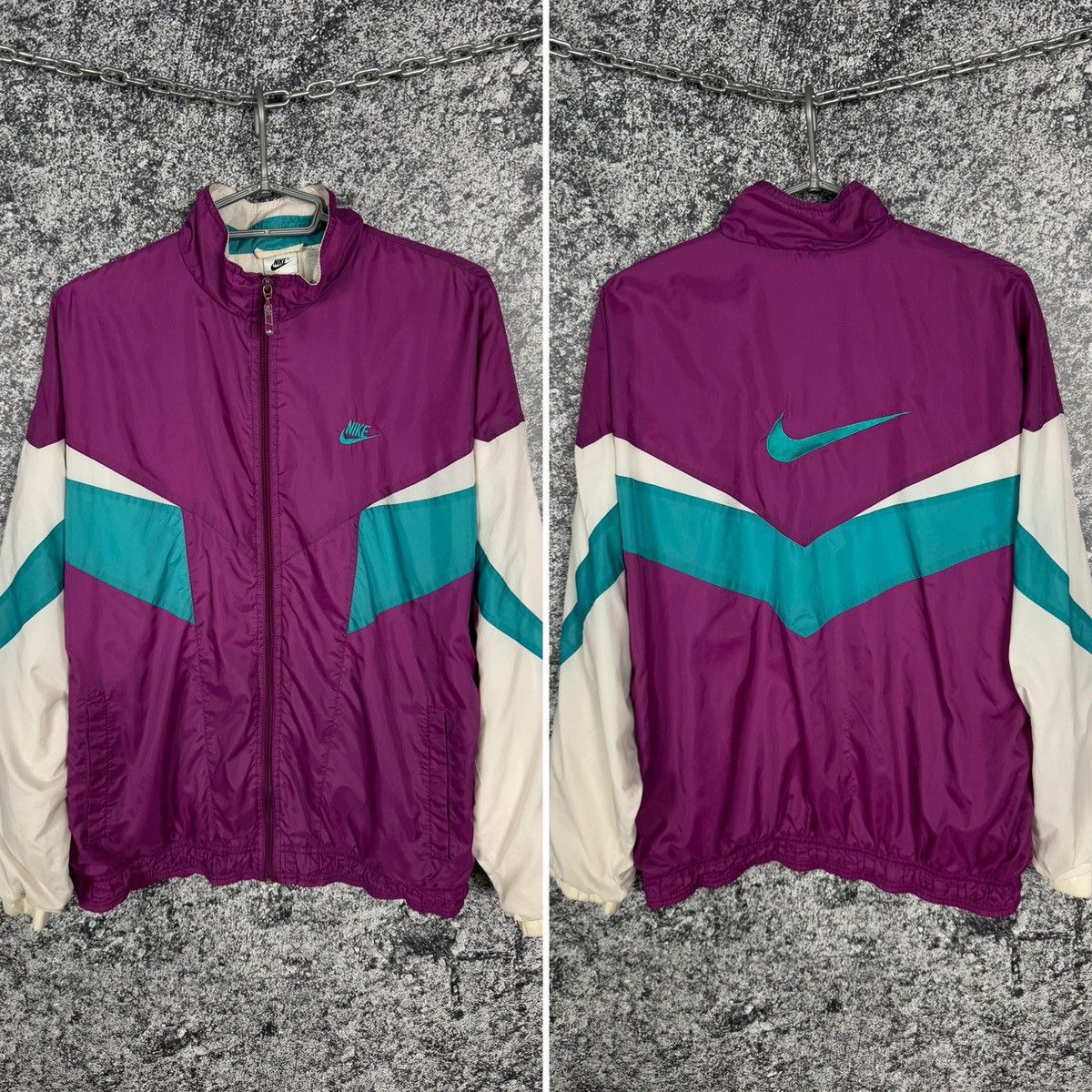 Nike Nike Nylon Jacket Vintage 80s Windbreaker Retro Style Size M Size US M / EU 48-50 / 2 - 1 Thumbnail