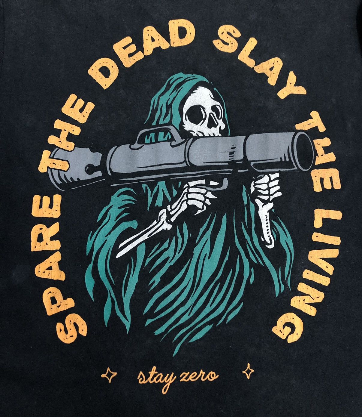 Vintage Vintage Zero Foxtrot Spare The Dead Slay The Living T-Shirt Size US L / EU 52-54 / 3 - 3 Thumbnail