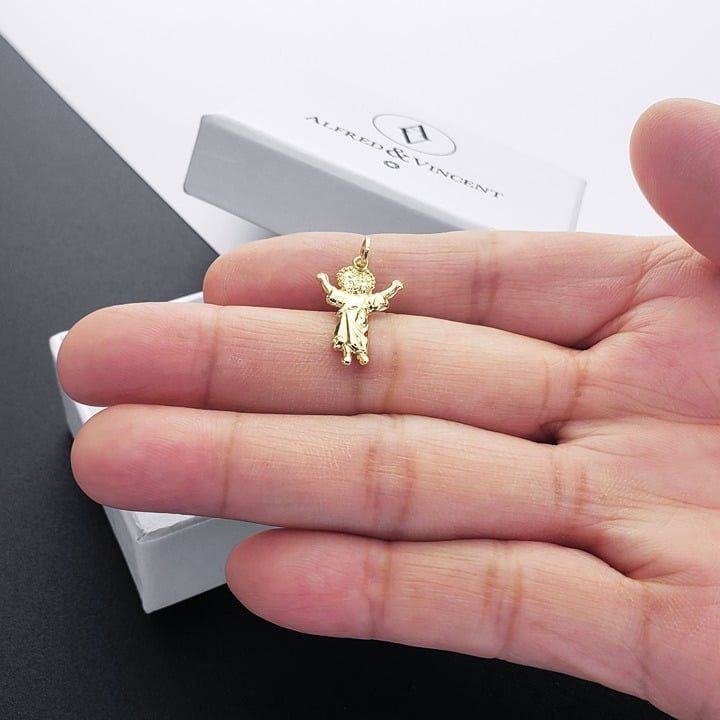 Other Santo Nino Divine Baby Jesus Christ 14k Yellow Gold Pendant Size ONE SIZE - 3 Thumbnail