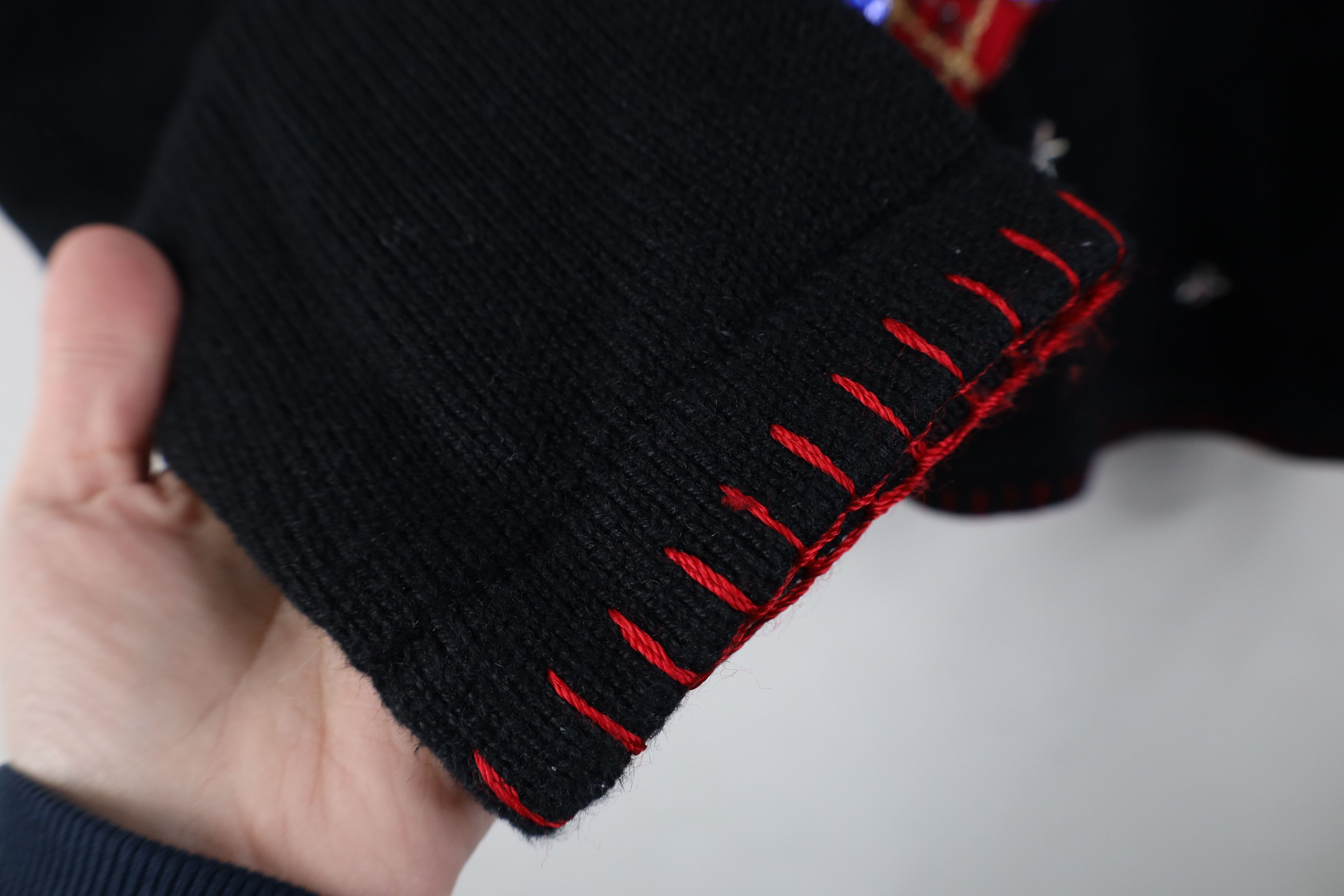 Vintage Vintage 90s Streetwear Stocking Cat Kitten Knit Sweater Size S / US 4 / IT 40 - 11 Thumbnail