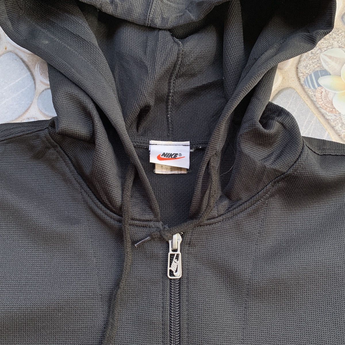Nike × Vintage Vintage 90s Nike Center Logo Hoodie Size US L / EU 52-54 / 3 - 6 Thumbnail