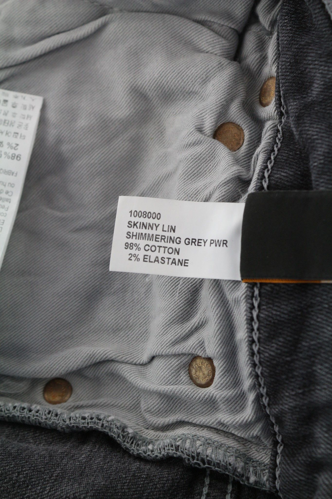 Nudie Jeans SKINNY LIN W28/L30 Tight Grey Jeans 80621 Size US 28 / EU 44 - 7 Thumbnail
