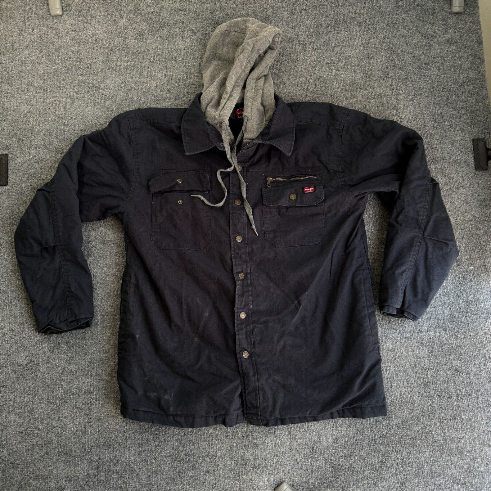 Wrangler Wrangler Workwear Jacket Men's Large Blue Quilted Canvas