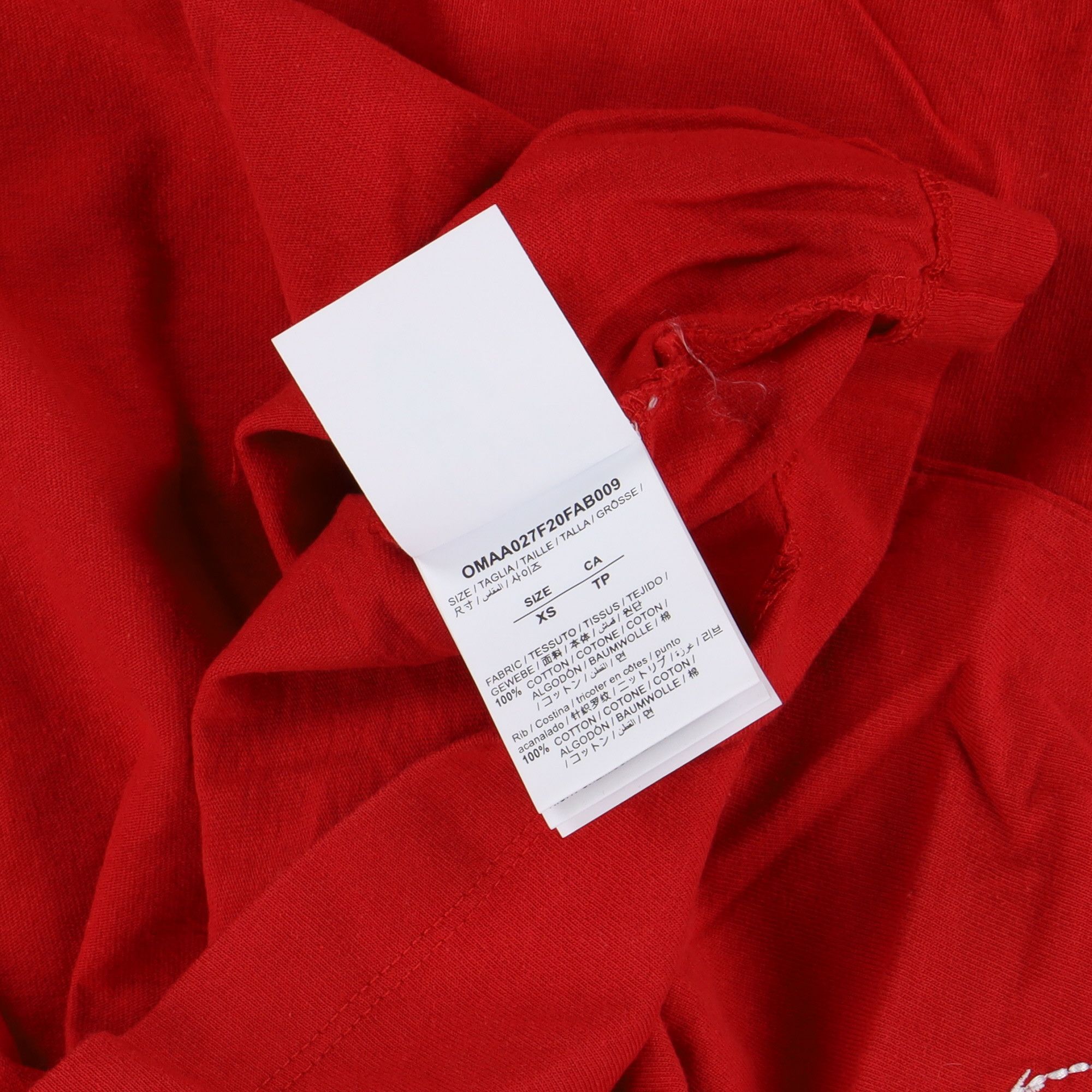 Off-White Red Cut Here Arrows Logo T-Shirt Size XS / US 0-2 / IT 36-38 - 7 Thumbnail