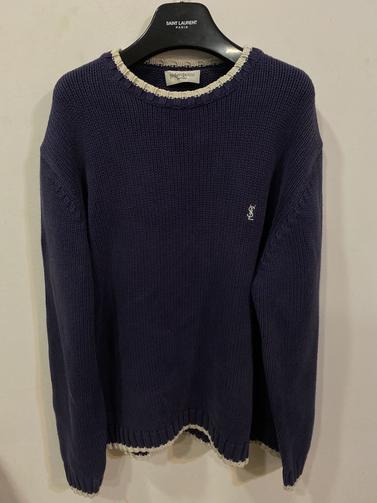 Yves Saint Laurent Heavy YSL Sweater Knit Size US XL / EU 56 / 4 - 1 Thumbnail