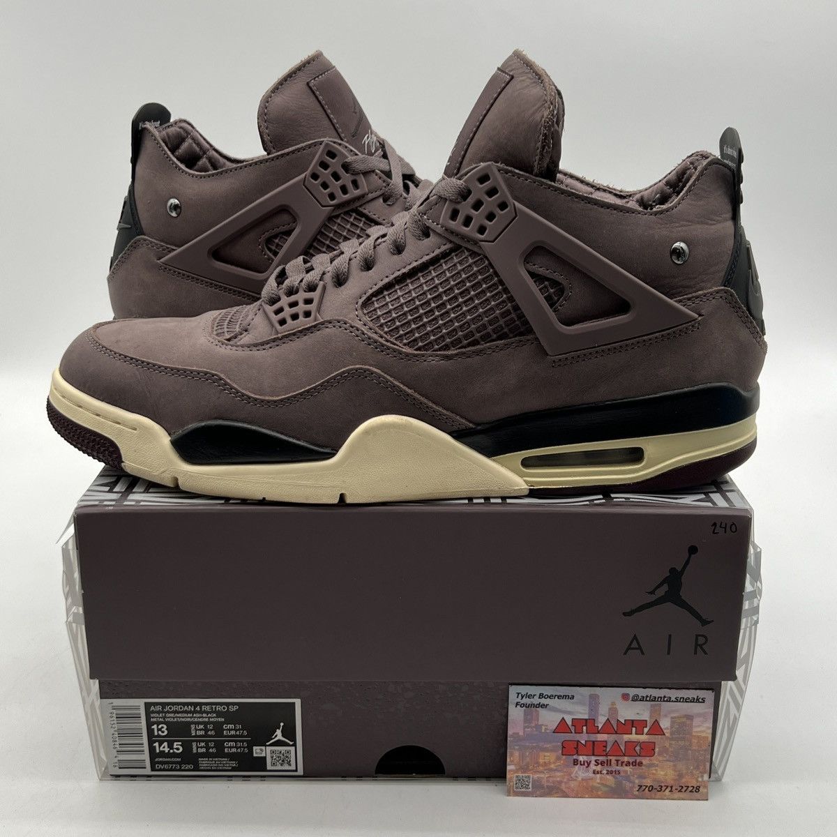 Jordan Brand A Ma Maniére air Jordan 4 Violet Ore Size US 13 / EU 46 - 1 Thumbnail