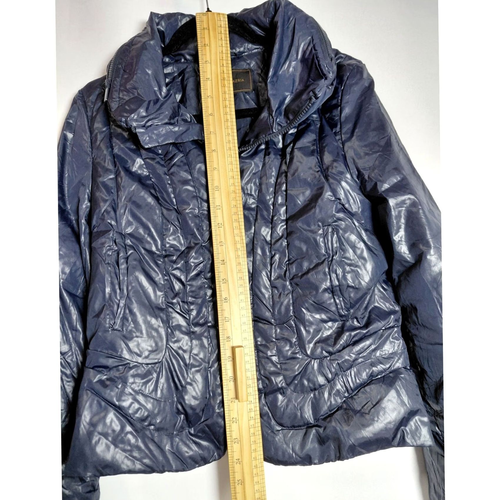 Bcbgmaxazria BCBGMAXAZRIA Jacket Blue Puffer Zip Hooded Long Sleeve Women M Fall Winter Insulated Polyester Solid Style Team: Casual Travel Size M / US 6-8 / IT 42-44 - 6 Thumbnail