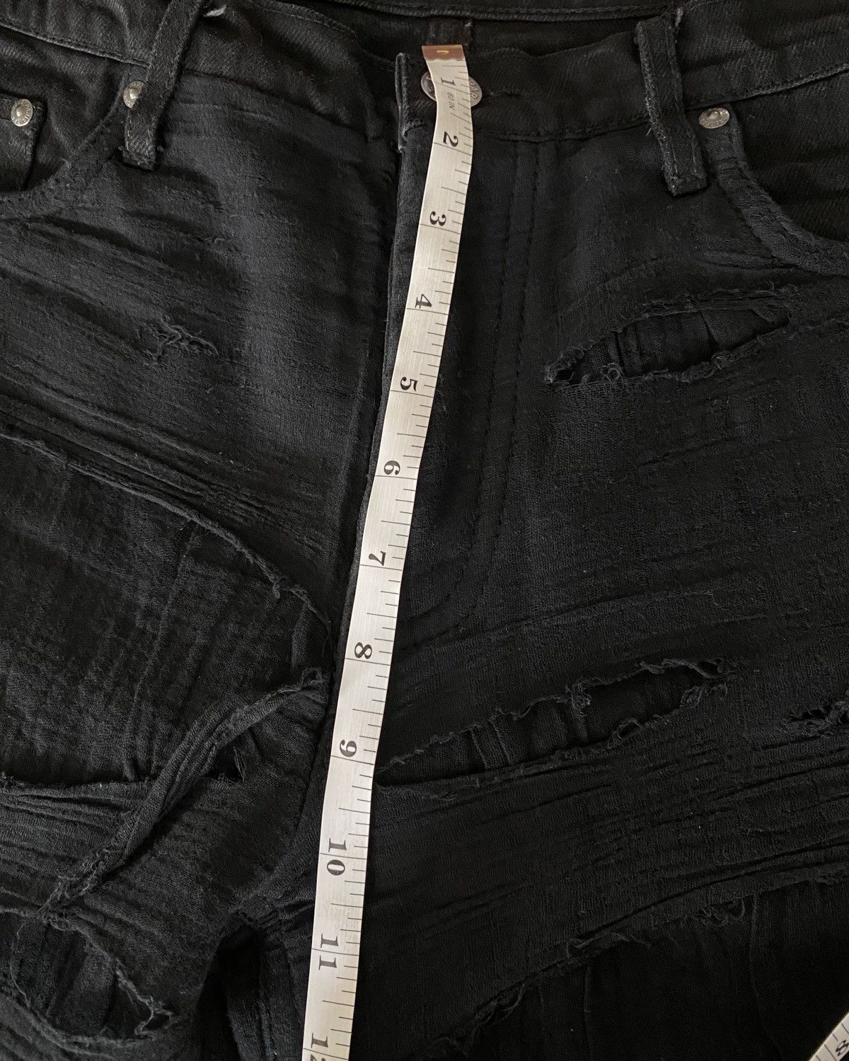 Paradoxe Paris Paradoxe Paris x Nubian Tokyo Ex Repair Baggy Denim 32 USED Size US 32 / EU 48 - 15 Thumbnail