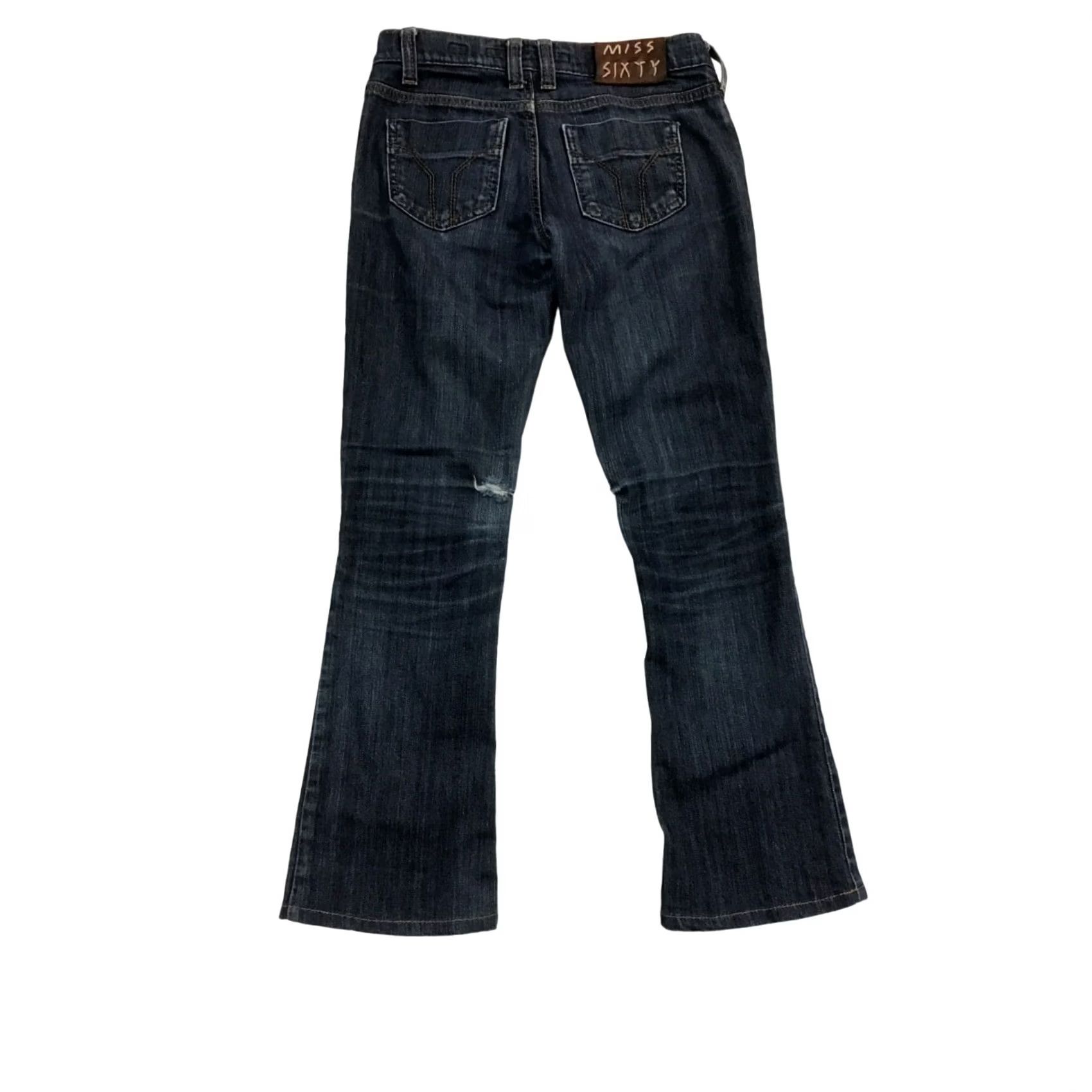 Miss Sixty MISS60 Jeans Women’s -1916 Bootcut Dark Wash Denim Juniors 0 U.S. Size 0 Flared Rustic Pre-Owned Good Size 25" / US 0 / IT 36 - 2 Thumbnail