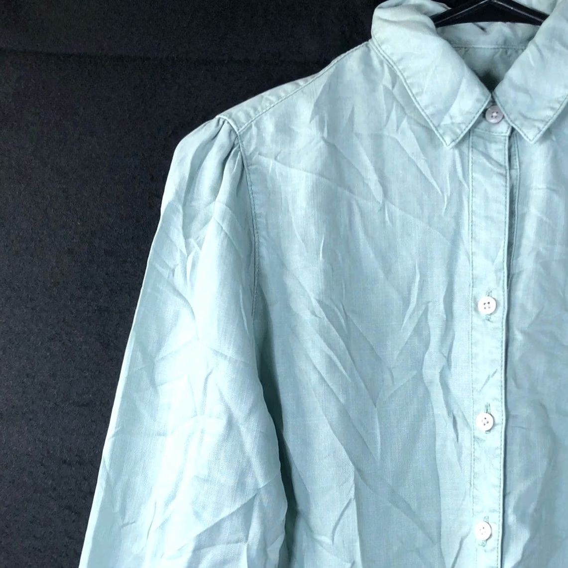 Vintage Chicos Womens Shirt Green Collared Button-Down Long Sleeve 0 (4/6) Size S / US 4 / IT 40 - 4 Thumbnail