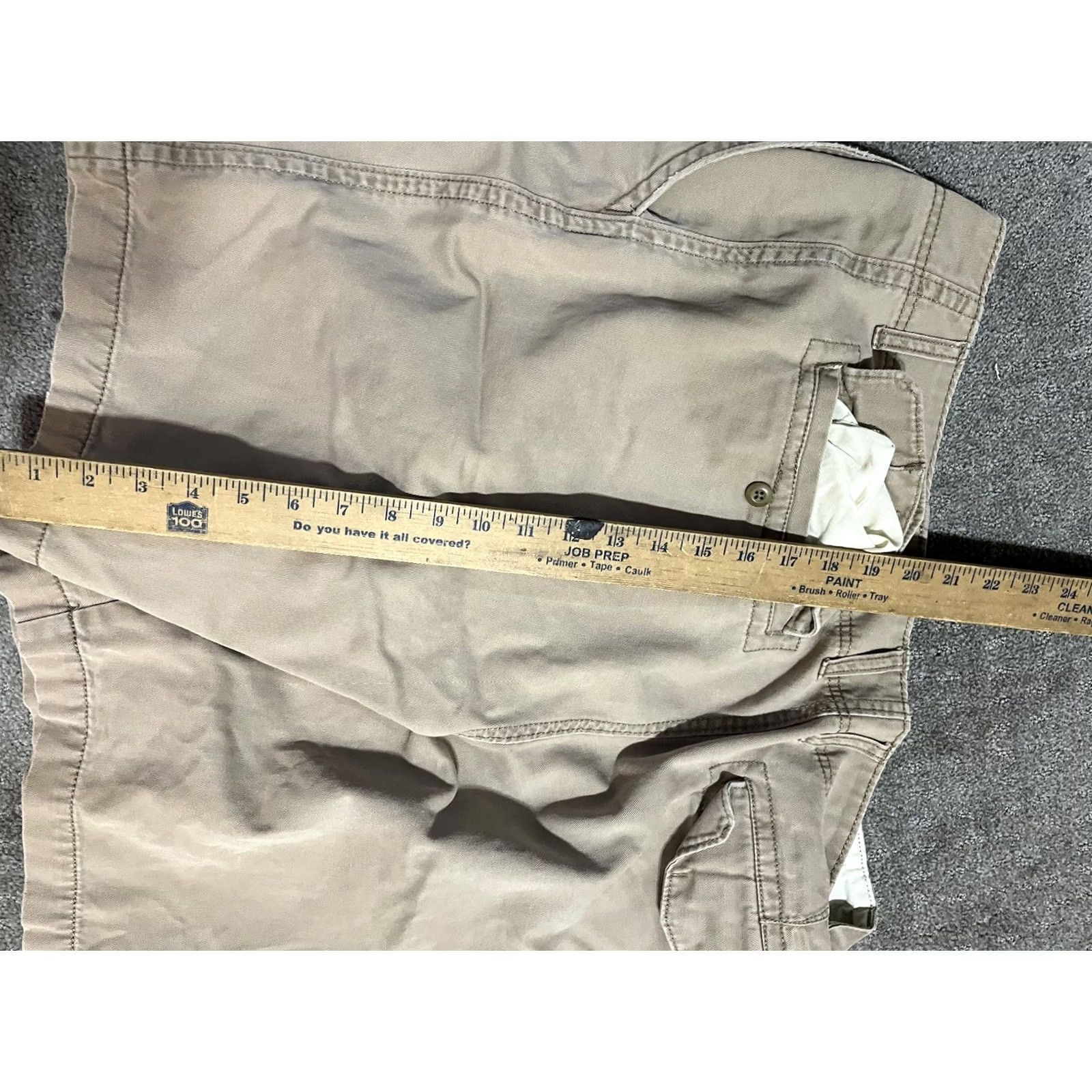 Old Navy OLD NAVY Casual SHORTS Beige Khaki Cotton Knit Men Size 38 Broken In Size US 38 / EU 54 - 4 Thumbnail