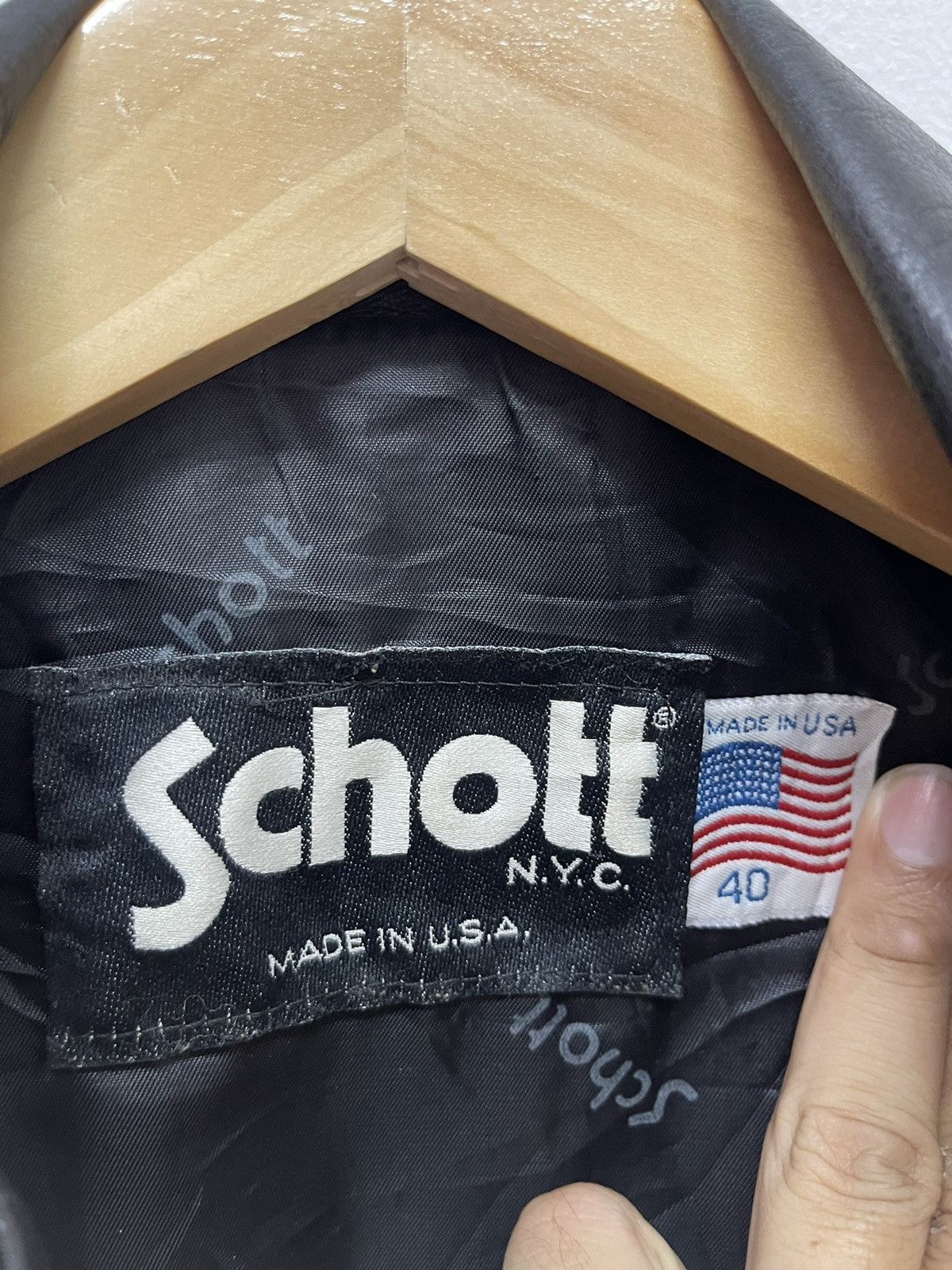Schott VINTAGE SCHOTT LEATHER BIKER JACKET Size US M / EU 48-50 / 2 - 7 Thumbnail