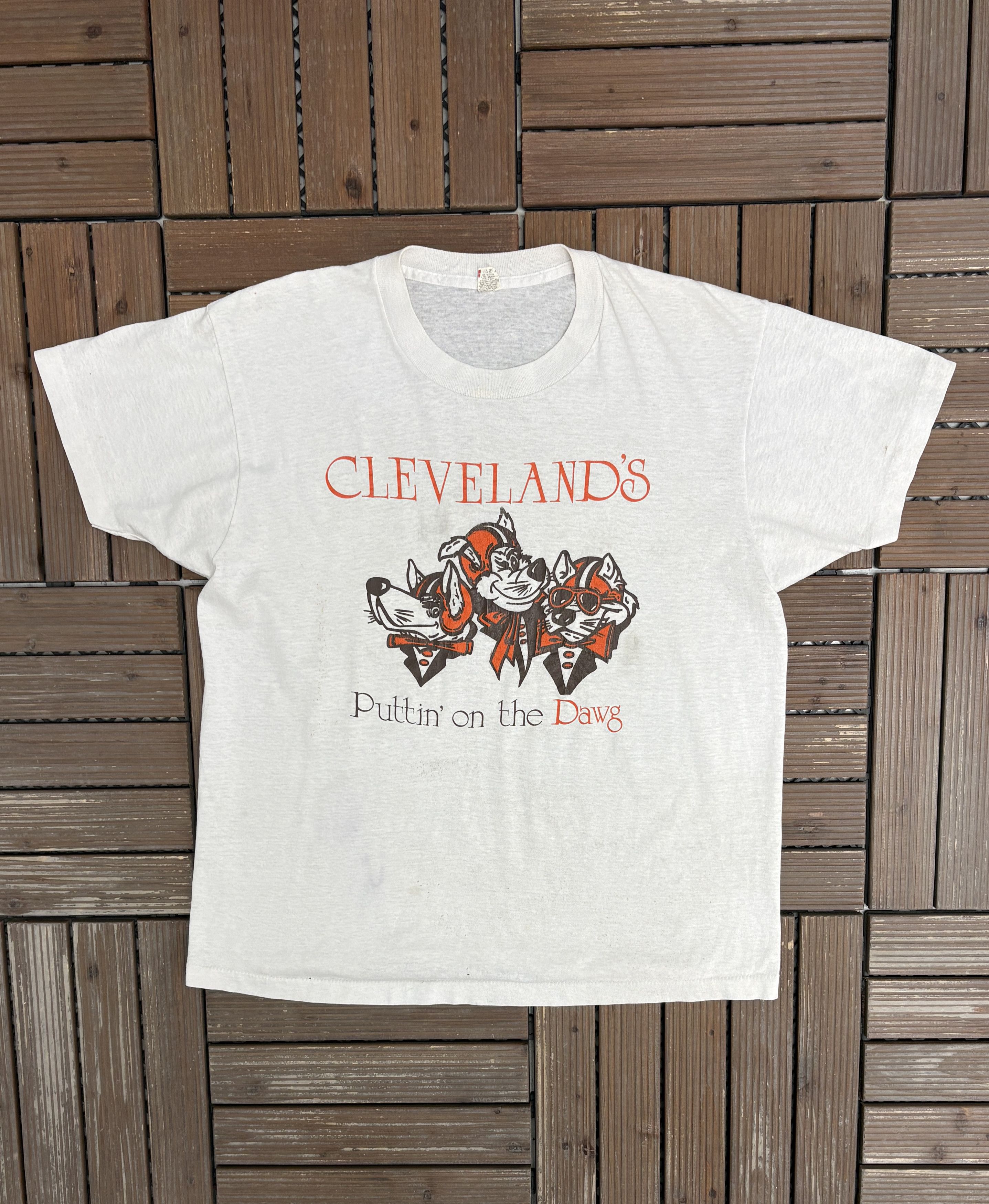 Vintage Cleveland Browns Puttin' On The Dawg Vintage T-Shirt Tee Size US XL / EU 56 / 4 - 1 Thumbnail
