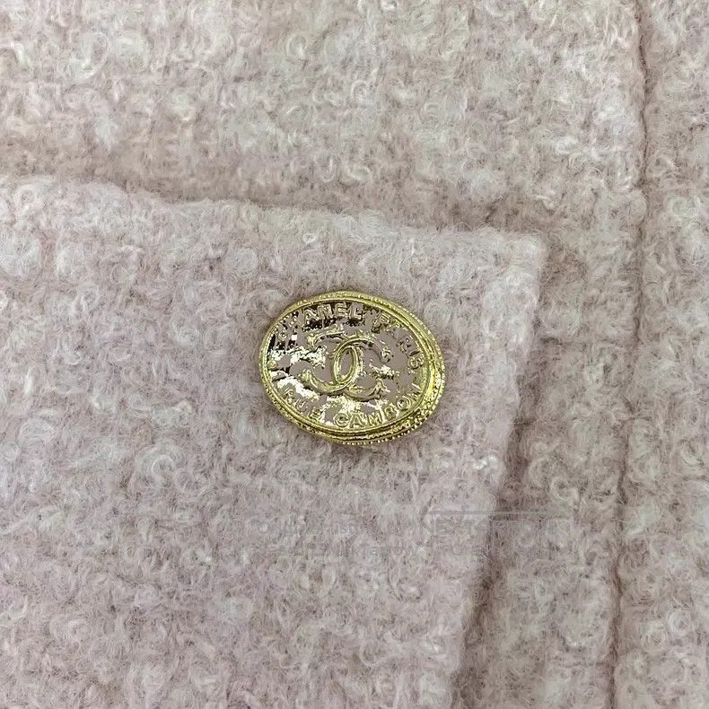Chanel Chanel Castle Series Light Pink Wool Tweed Knitted Skirt Size 42" / US 20 - 5 Thumbnail