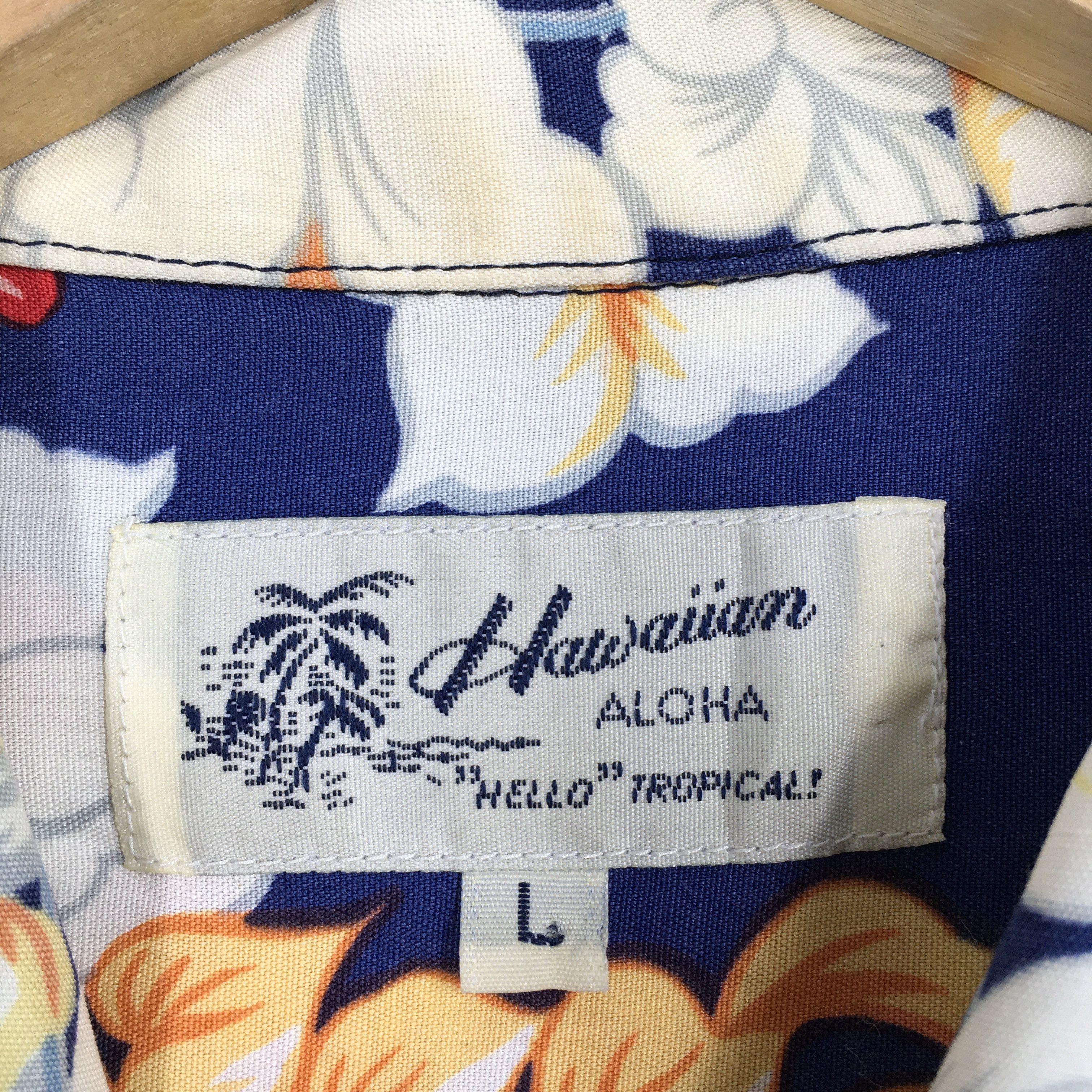 Vintage Vintage 90's Hawaiian Aloha Tropical Flower Hibiscus Shirt Size US L / EU 52-54 / 3 - 5 Thumbnail