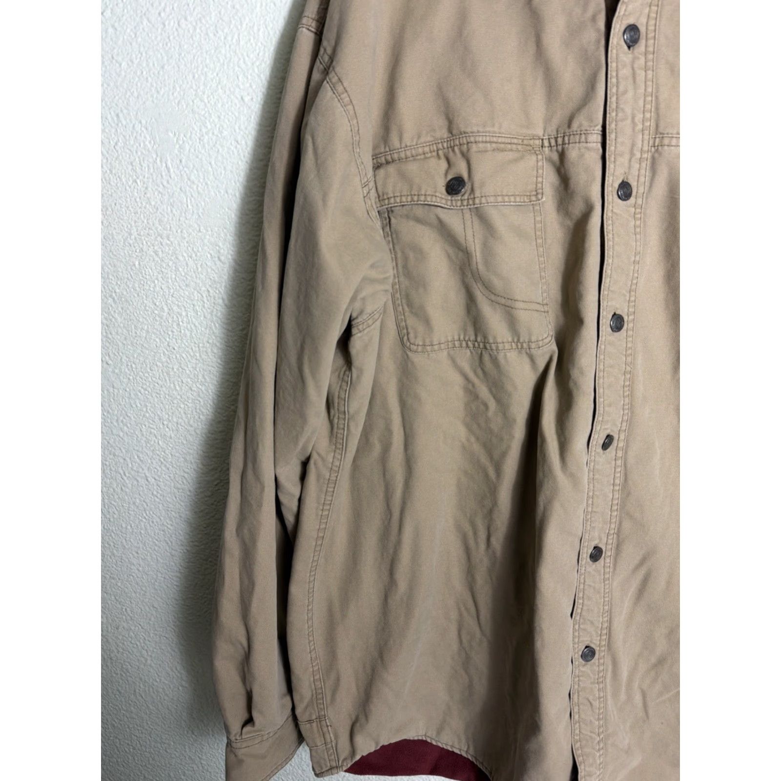 Vintage Columbia Shacket Mens 2XT Corduroy Collar Fleece Lined Khaki Button Up Chore Jacket Big & Tall Size US XXL / EU 58 / 5 - 3 Thumbnail