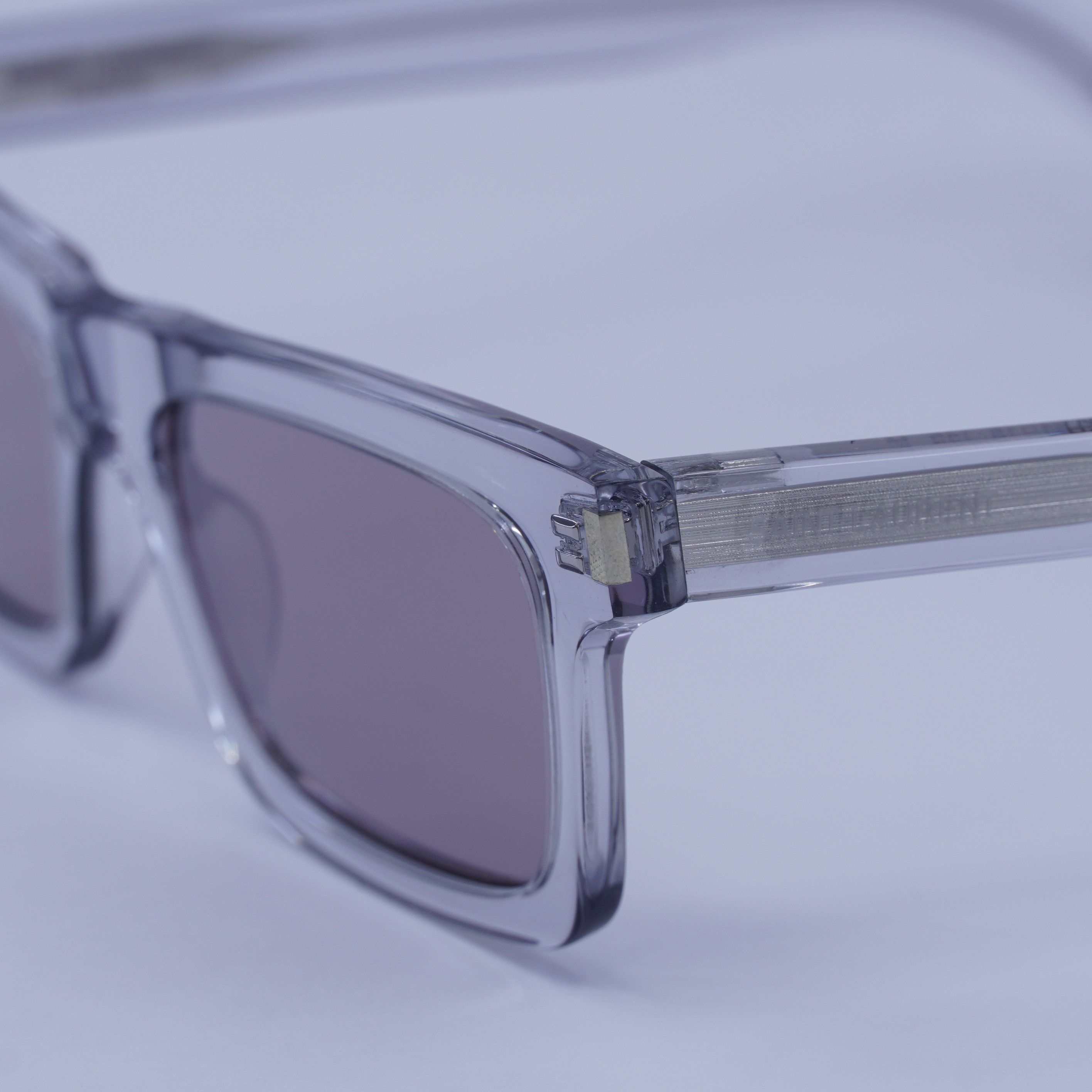 Saint Laurent Paris Saint Laurent SL461 BETTY 013 Sunglasses Grey Rectangle Size ONE SIZE - 7 Thumbnail