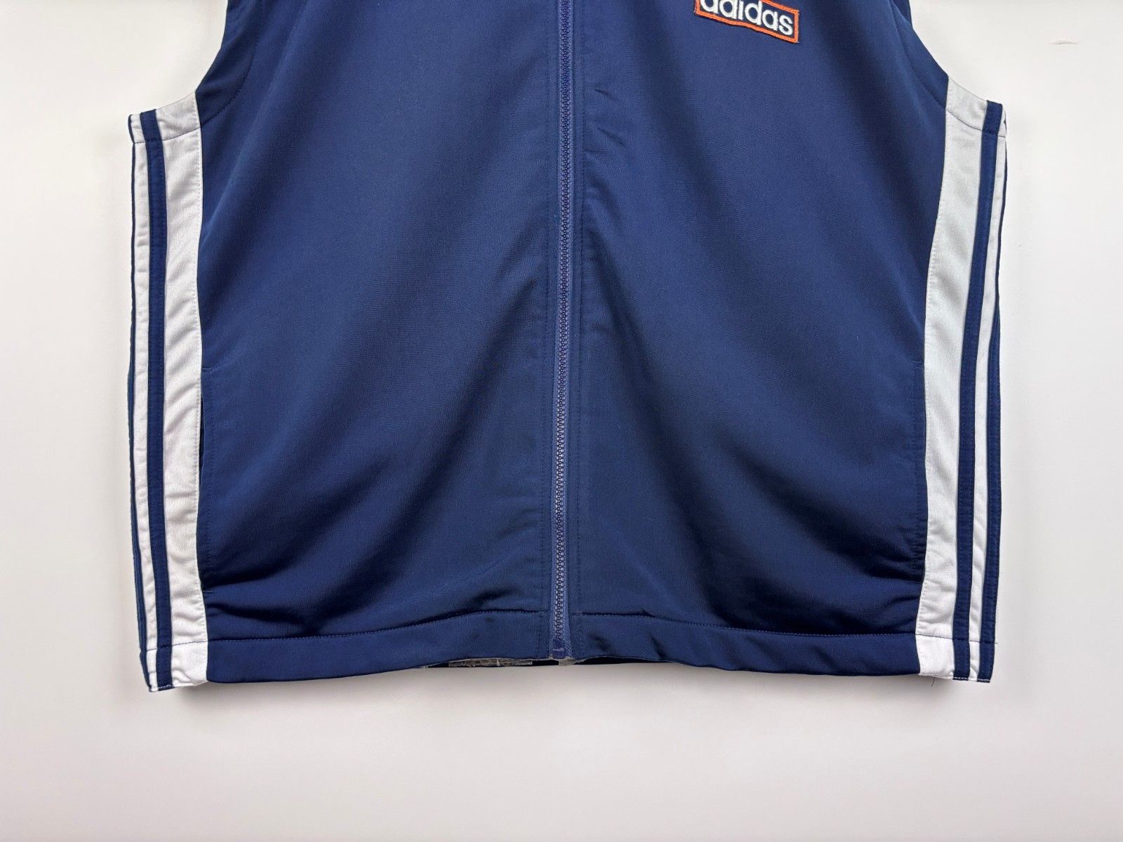 Adidas Vintage 90s Adidas 3 Stripes Track Vest Gilet Jacket Size L Size US L / EU 52-54 / 3 - 4 Thumbnail