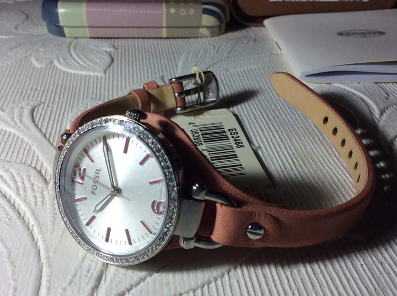 Fossil Fossil Women's Leather Quartz Watch with Gold Dial Size ONE SIZE - 9 Thumbnail