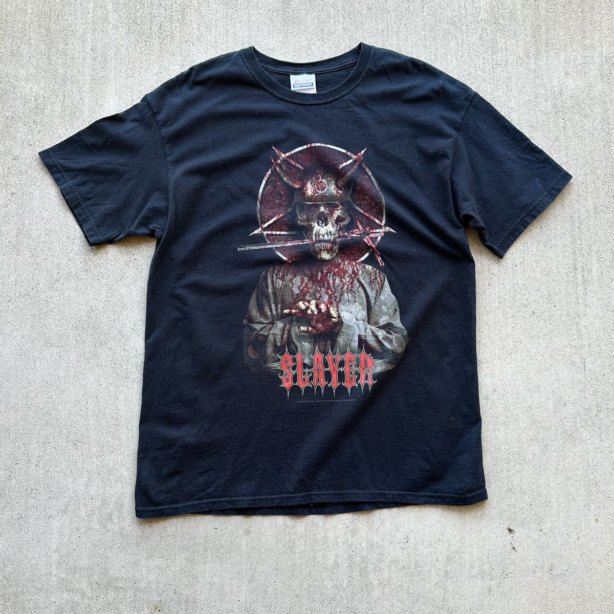 Band Tees × Hanes × Vintage Vintage Slayer Band Tee Shirt Large 2007 Tour Concert Promo Size US L / EU 52-54 / 3 - 1 Thumbnail