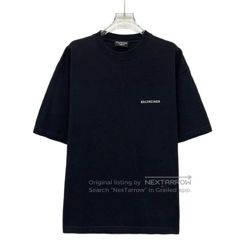 Balenciaga Balenciaga Black Logo Print Cotton T. Size US XS / EU 42 / 0 - 1 Thumbnail