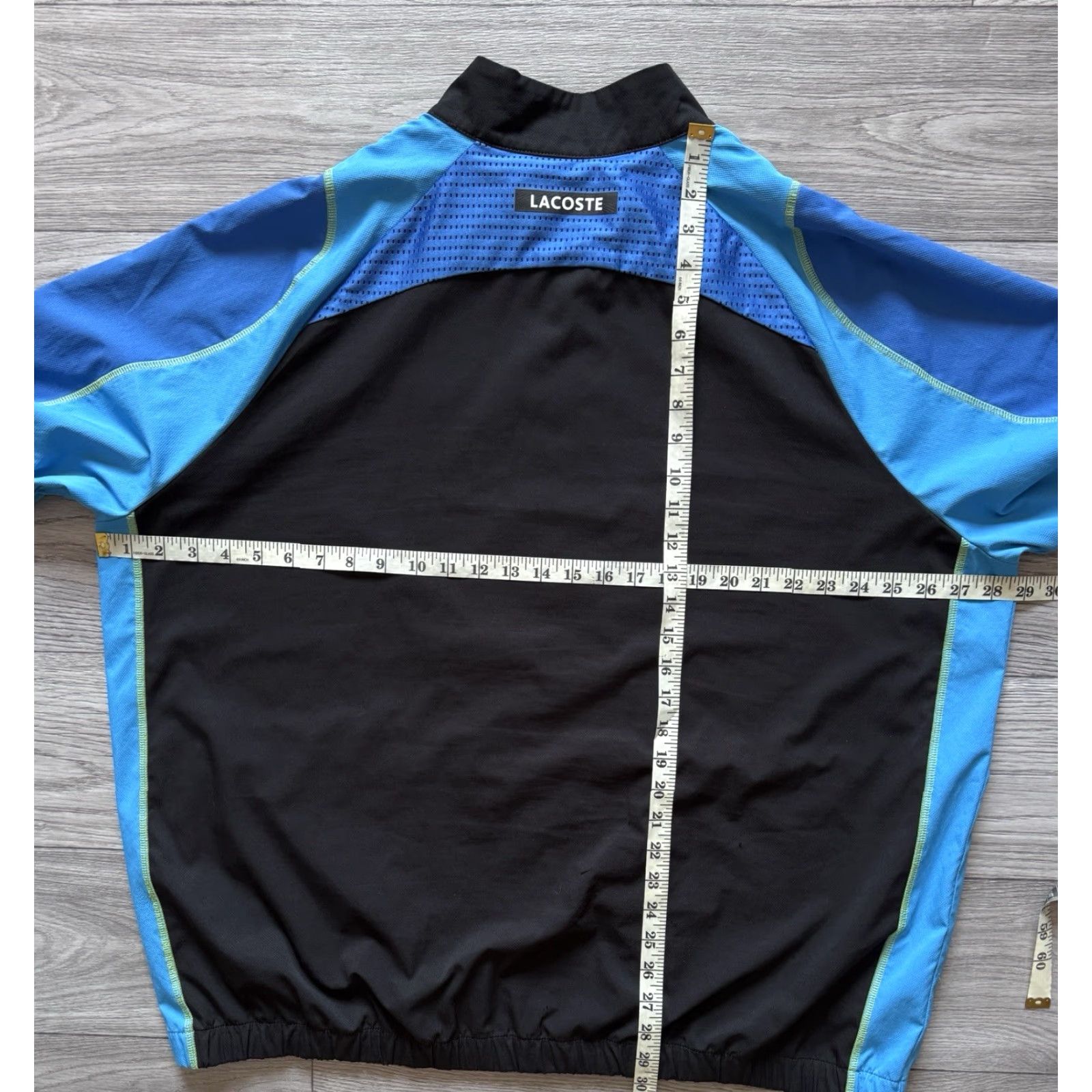Lacoste Lacoste Sport High-Neck Tracksuit Zip Jacket Blue Black 3XL Men Shirt? Size US 39 - 3 Thumbnail