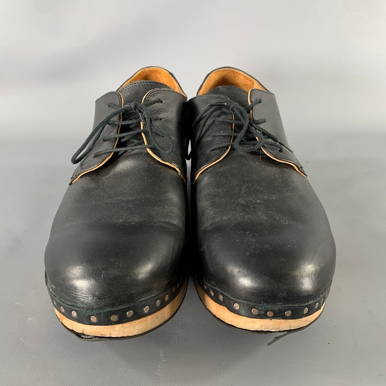 Maison Margiela MAISON MARTIN MARGIELA Size 11 Black Leather Lace Up Shoes Size US 11 / EU 44 - 4 Thumbnail