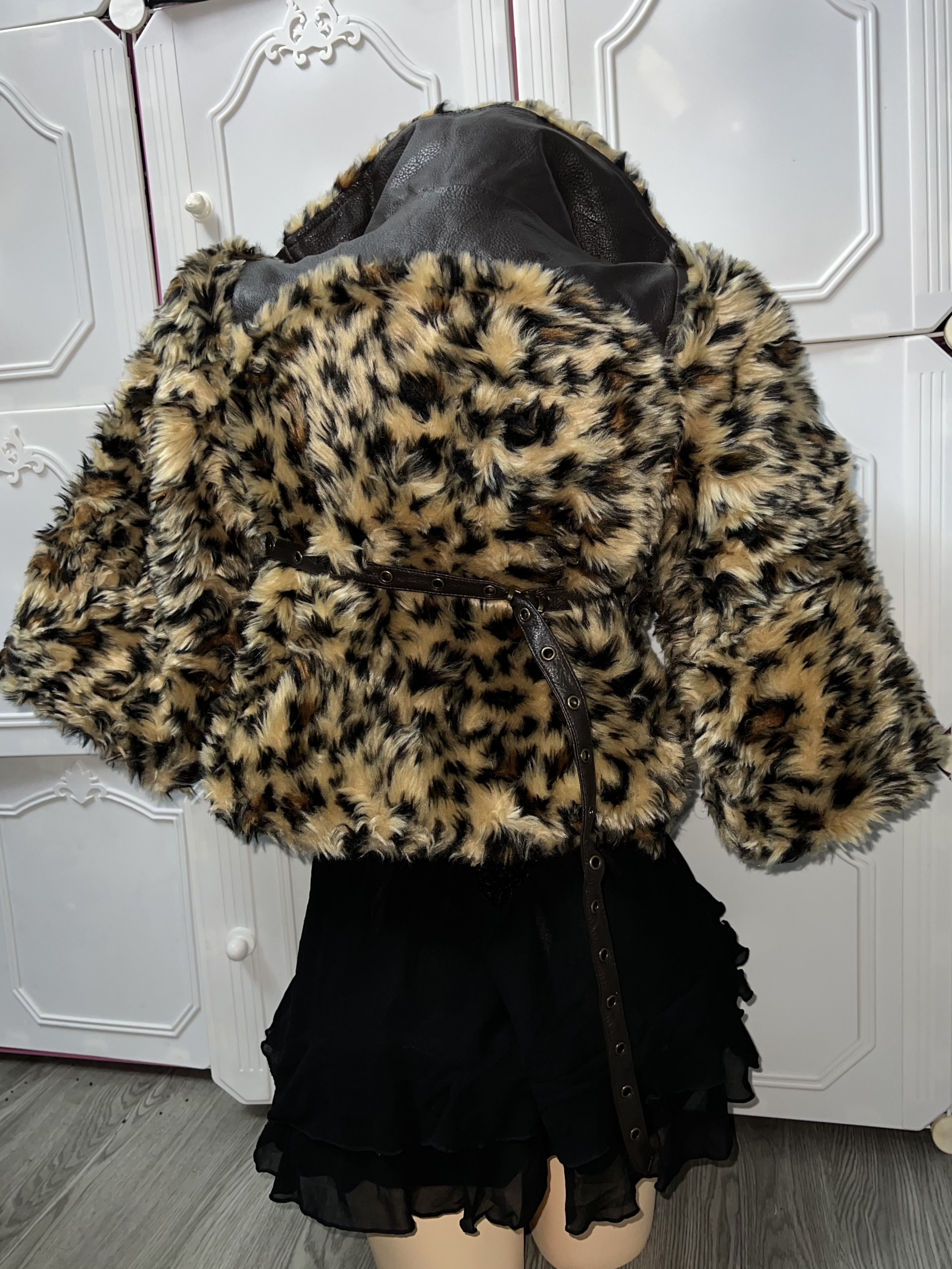 Japanese Brand Rare JSG leopard fur crop jacket 🐆 Size S / US 4 / IT 40 - 9 Thumbnail
