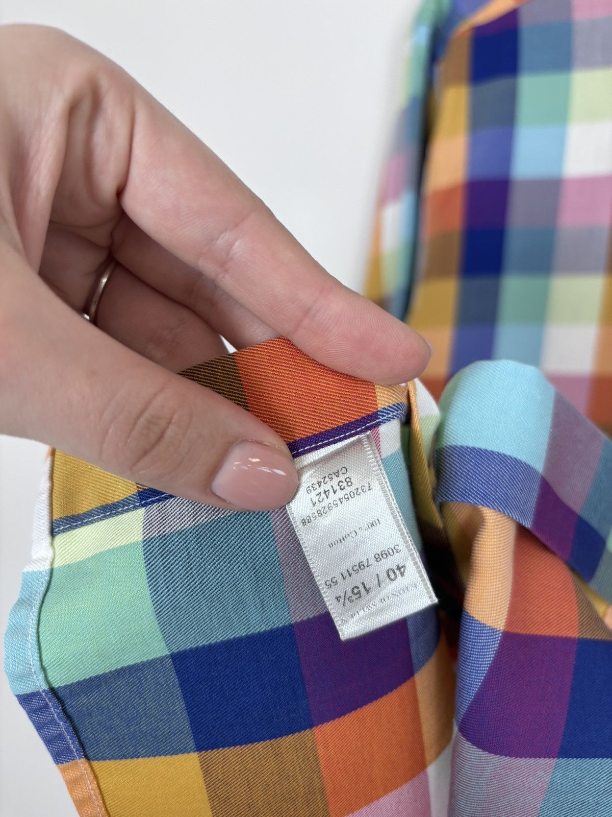 Eton Eton Men’s Slim Fit Multicolor Check Long Sleeve Shirt Size US M / EU 48-50 / 2 - 18 Thumbnail