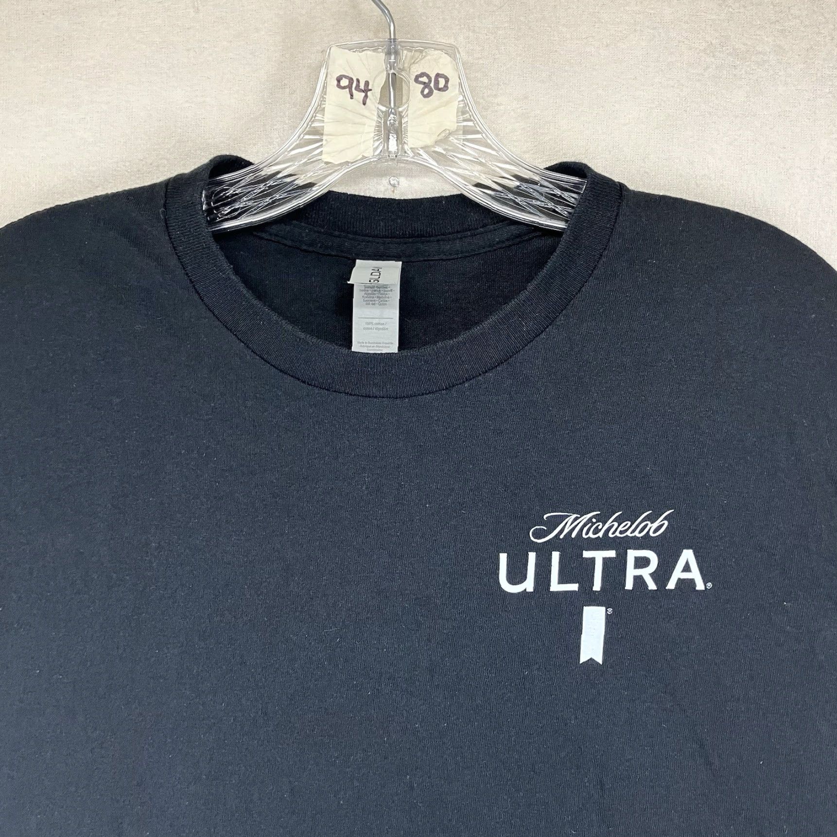 Gildan Michelob Ultra T Shirt Mens Large Golf Logo Black All Cotton Nike Size US L / EU 52-54 / 3 - 5 Thumbnail