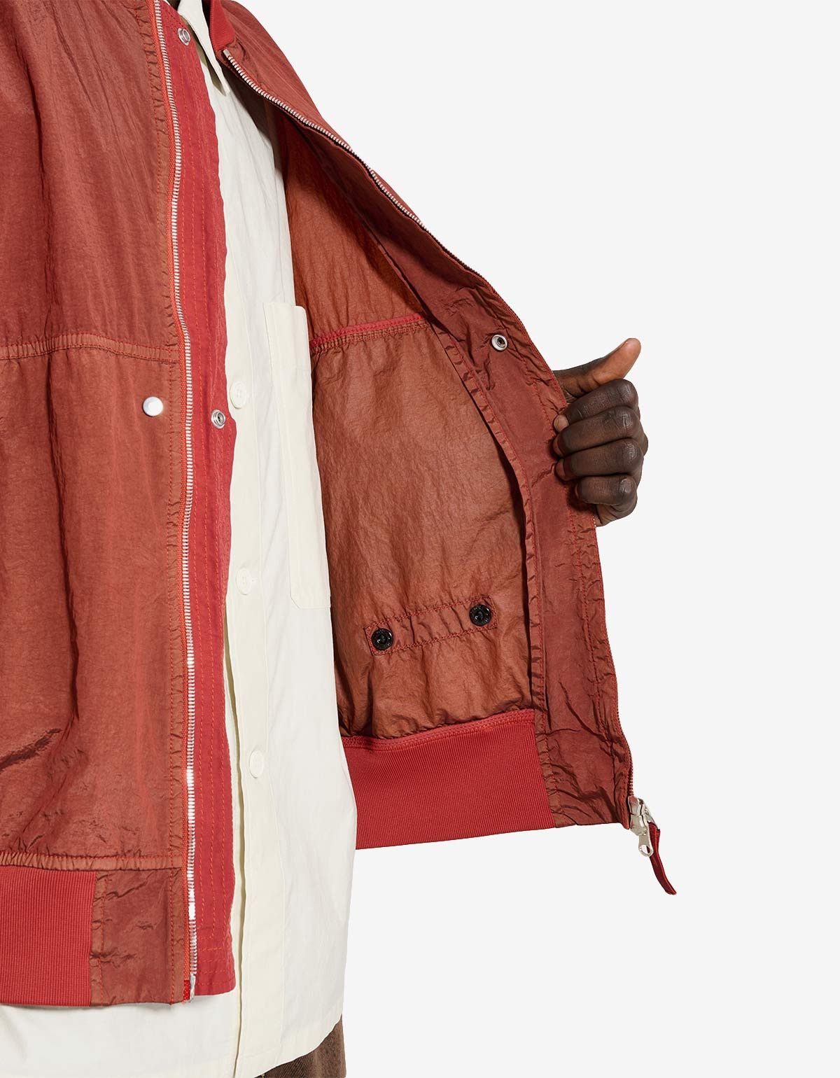 Stone Island Stone Island Orange Nylon Metal Bomber Jacket Size US L / EU 52-54 / 3 - 5 Thumbnail