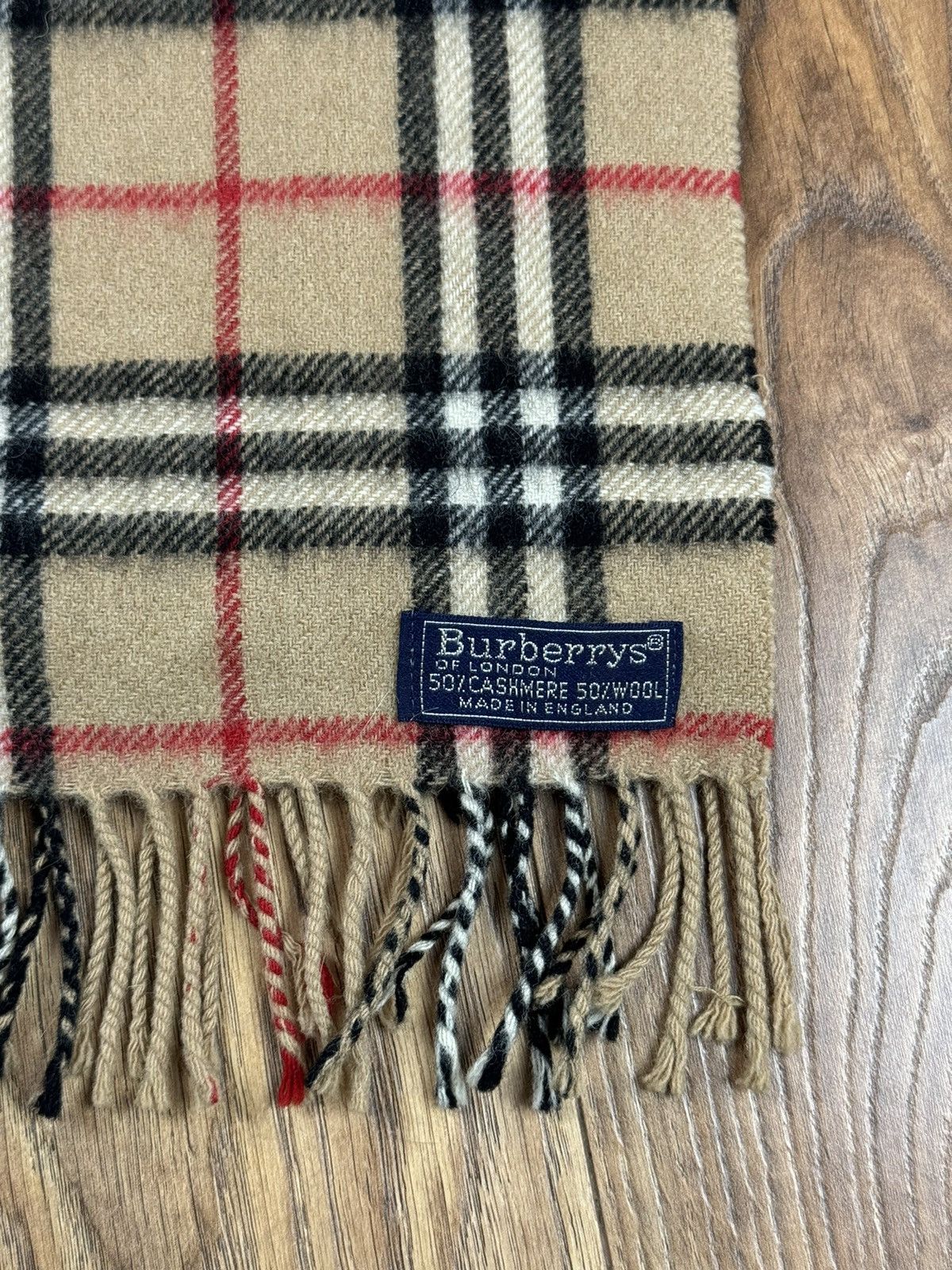 Burberry Vintage cashmere scarf Burberry’s 90s original luxury item Size ONE SIZE - 2 Thumbnail