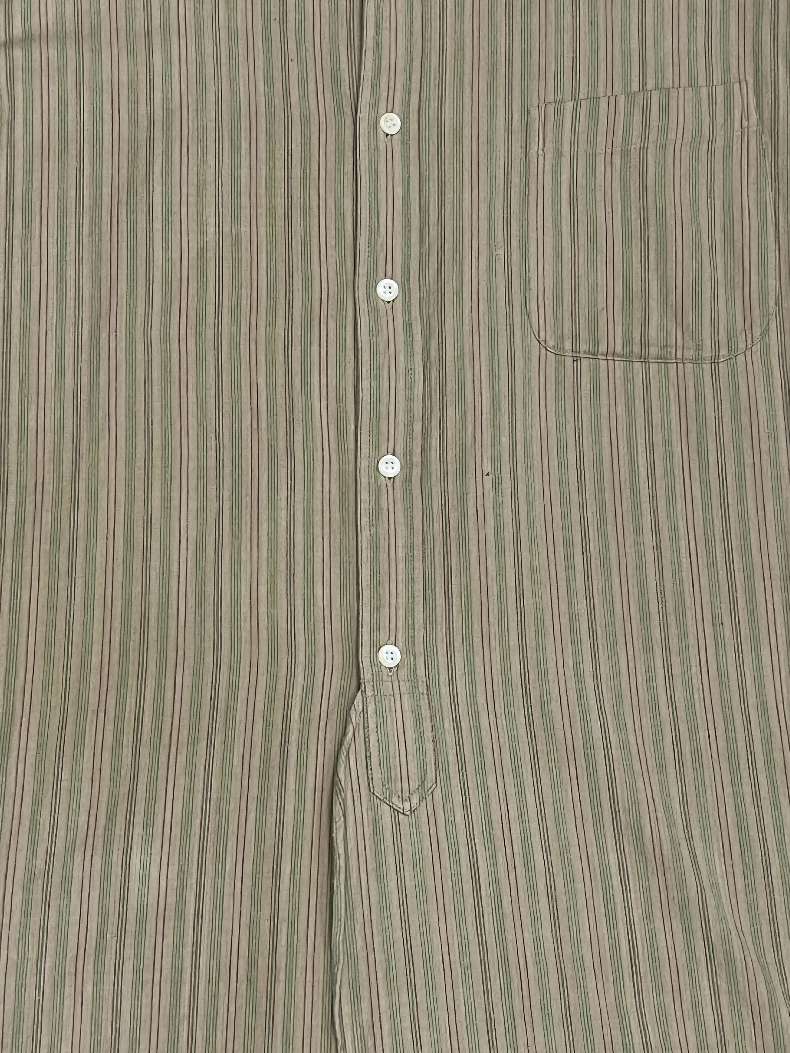 Nepenthes 🔥Vtg Nepenthes New York Pinstripe Mandarin Collar Shirt USA Size US L / EU 52-54 / 3 - 3 Thumbnail