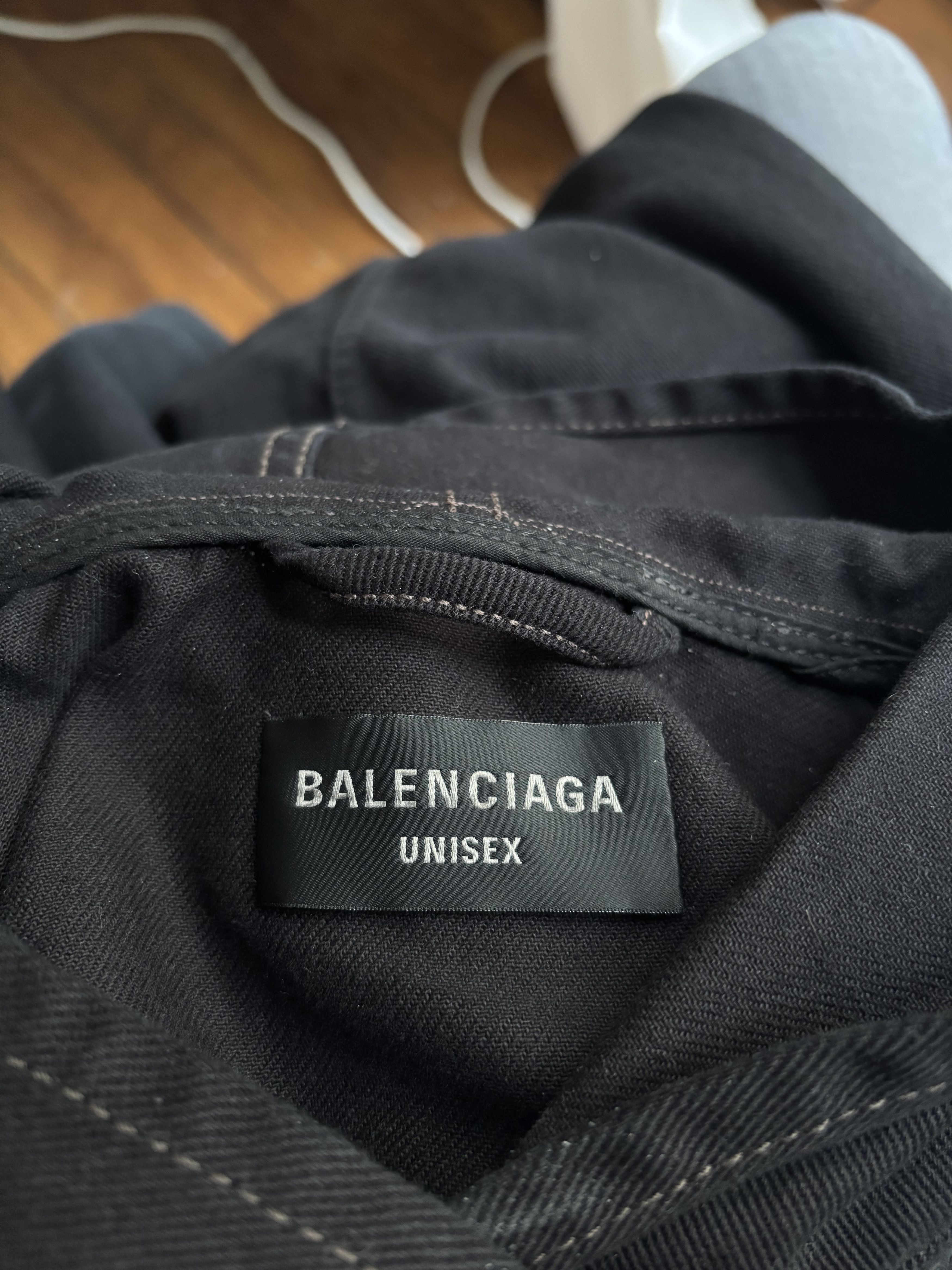 Balenciaga Denim Hoodie Pull-Over Size US S / EU 44-46 / 1 - 3 Thumbnail