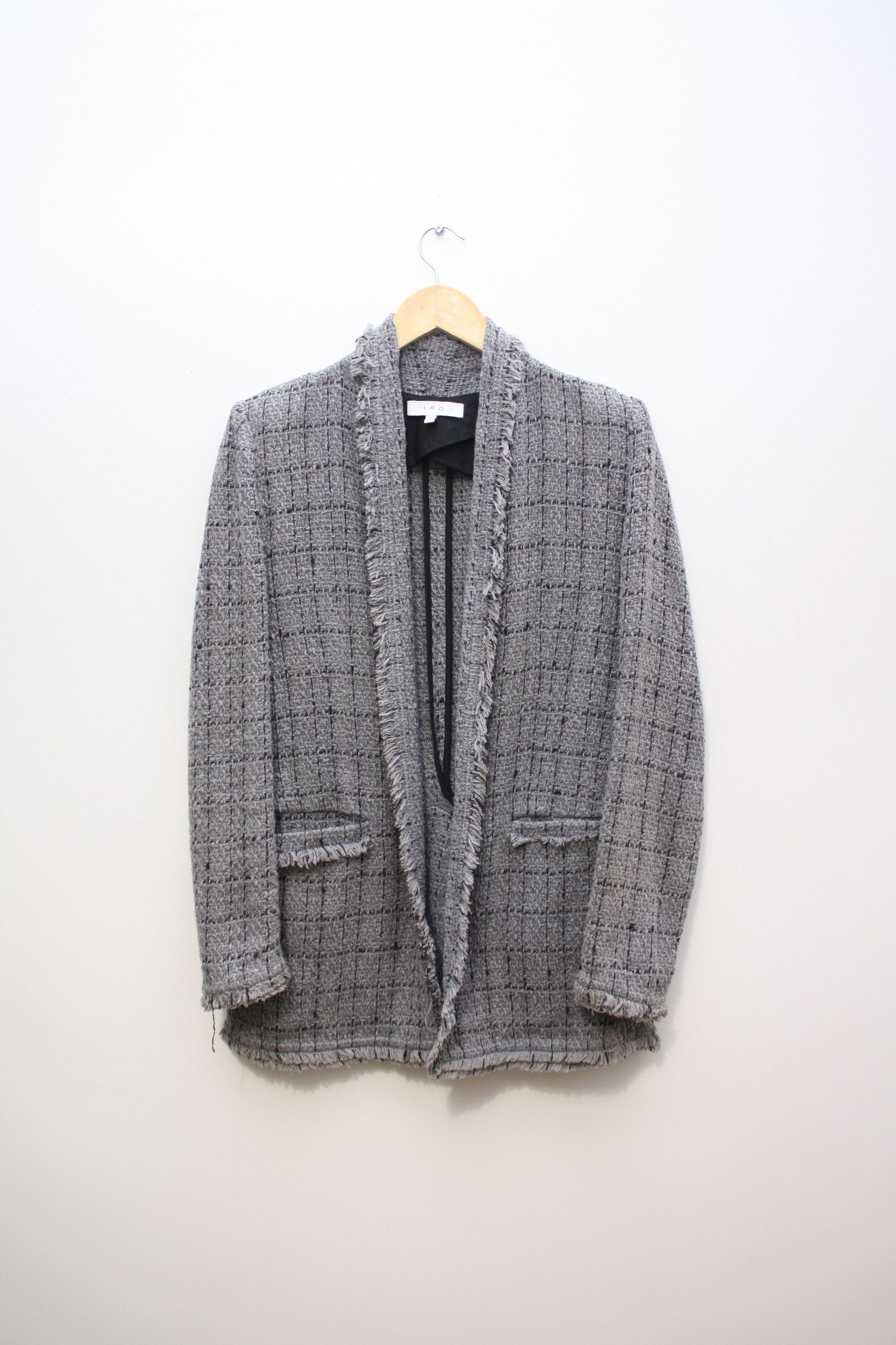 Iro Iro Paris QUANTO Blazer S18 Dark Grey / Black Women's 36 Size XS / US 0-2 / IT 36-38 - 1 Thumbnail